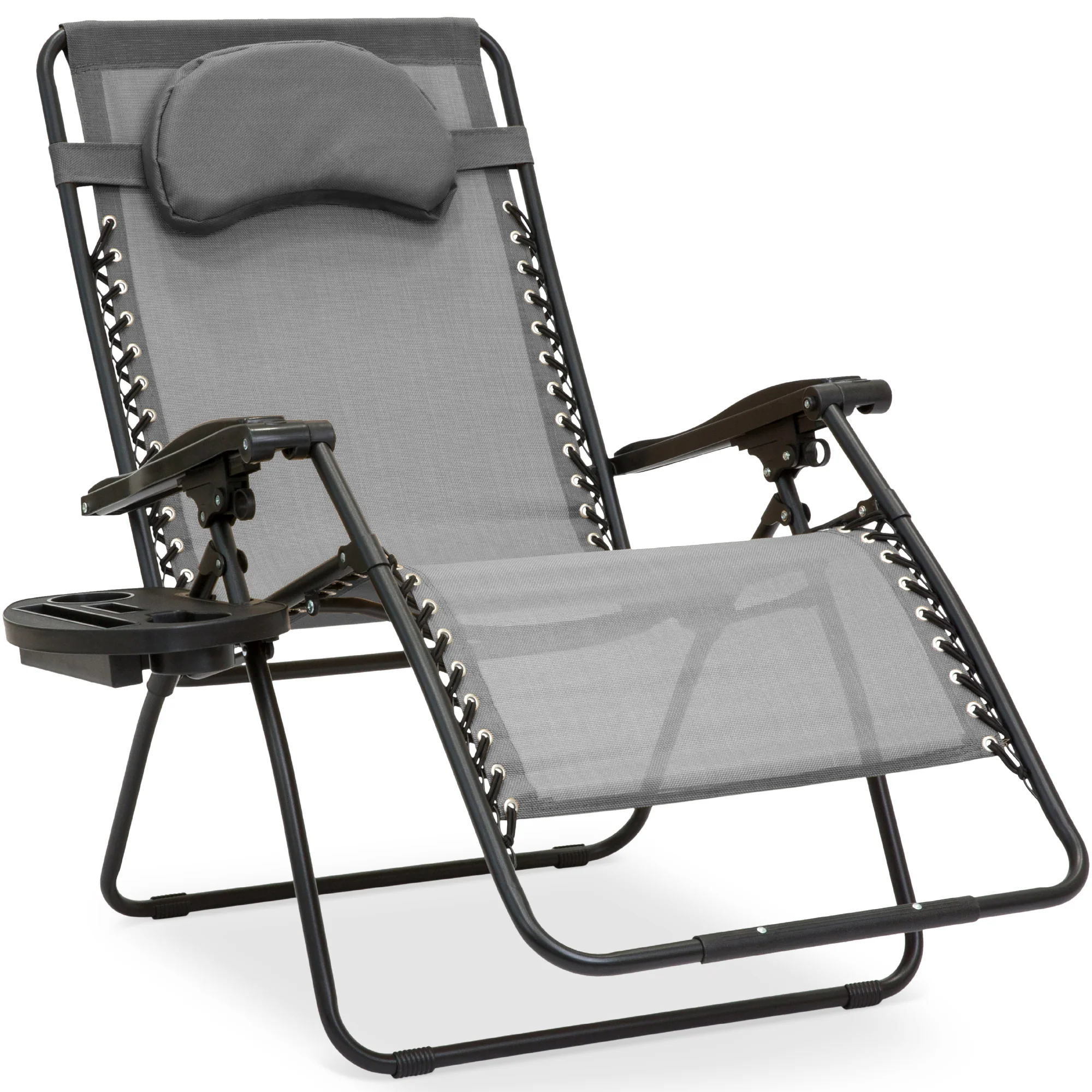 Oversized Reclining Zero Gravity Chair Lounger w/ Cup Holder, Pillow - Image 126