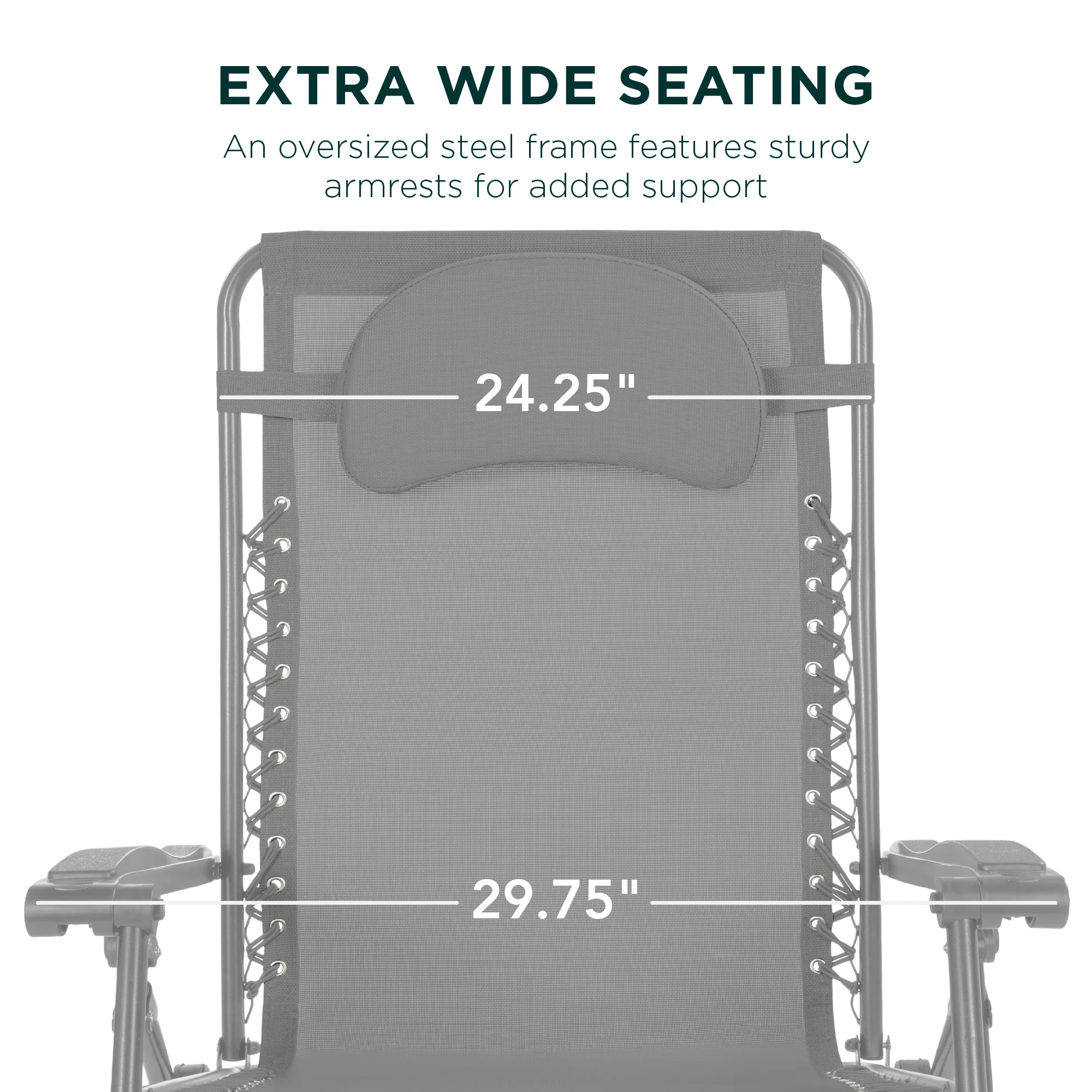 Oversized Reclining Zero Gravity Chair Lounger w/ Cup Holder, Pillow - Image 136