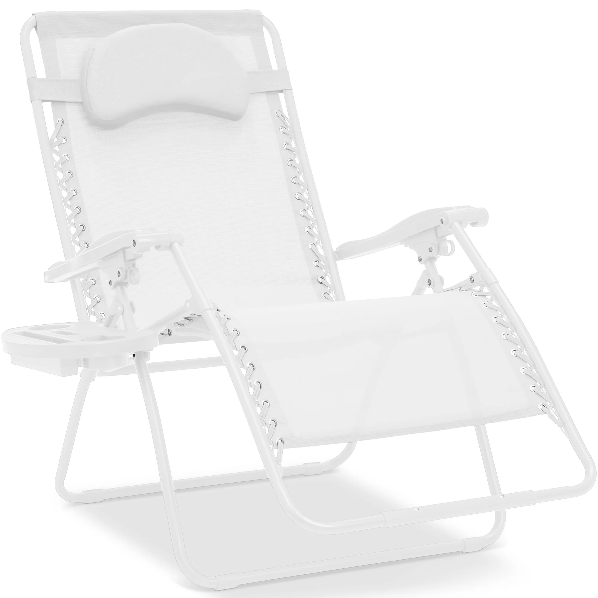 Oversized Reclining Zero Gravity Chair Lounger w/ Cup Holder, Pillow - Image 138