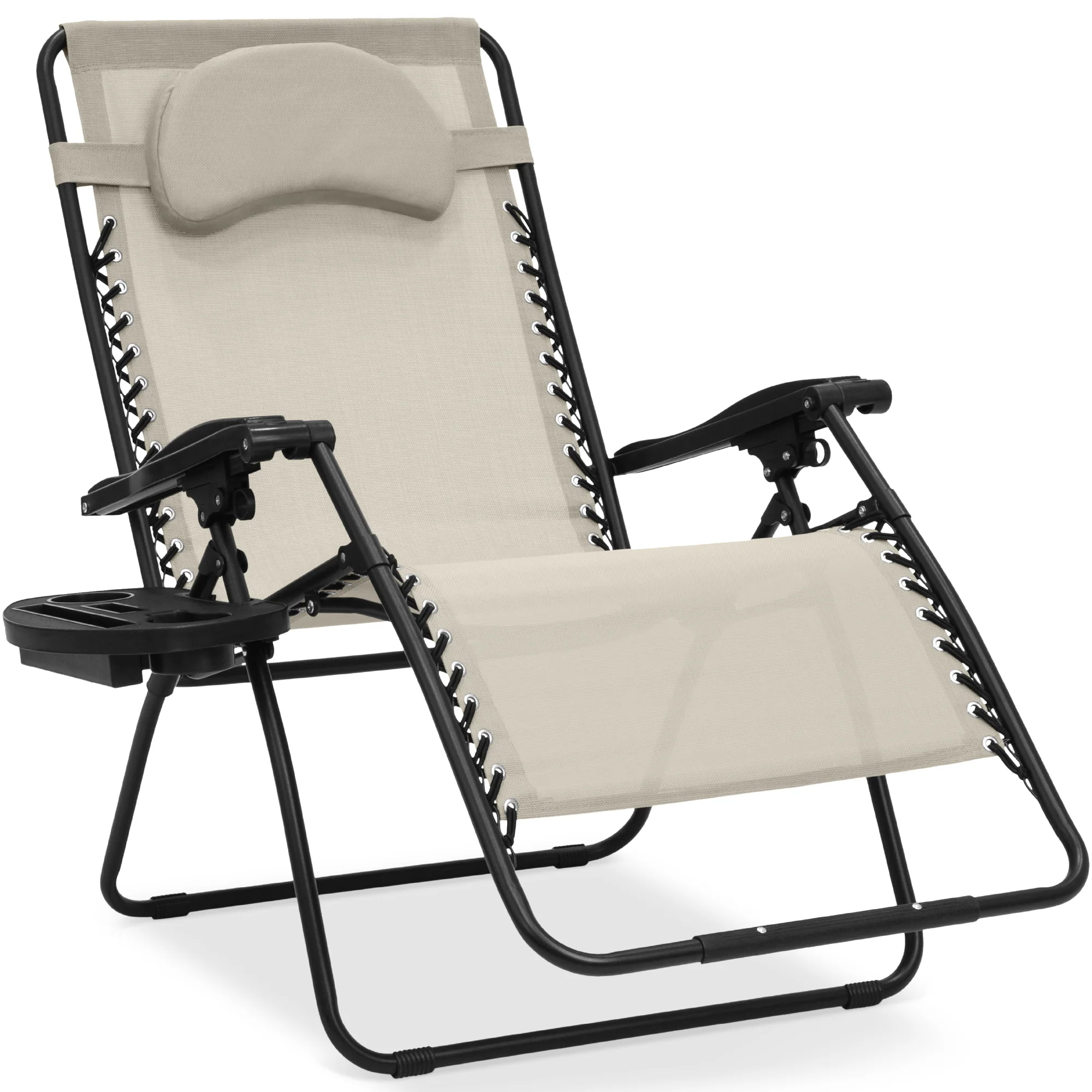 Oversized Reclining Zero Gravity Chair Lounger w/ Cup Holder, Pillow - Image 161