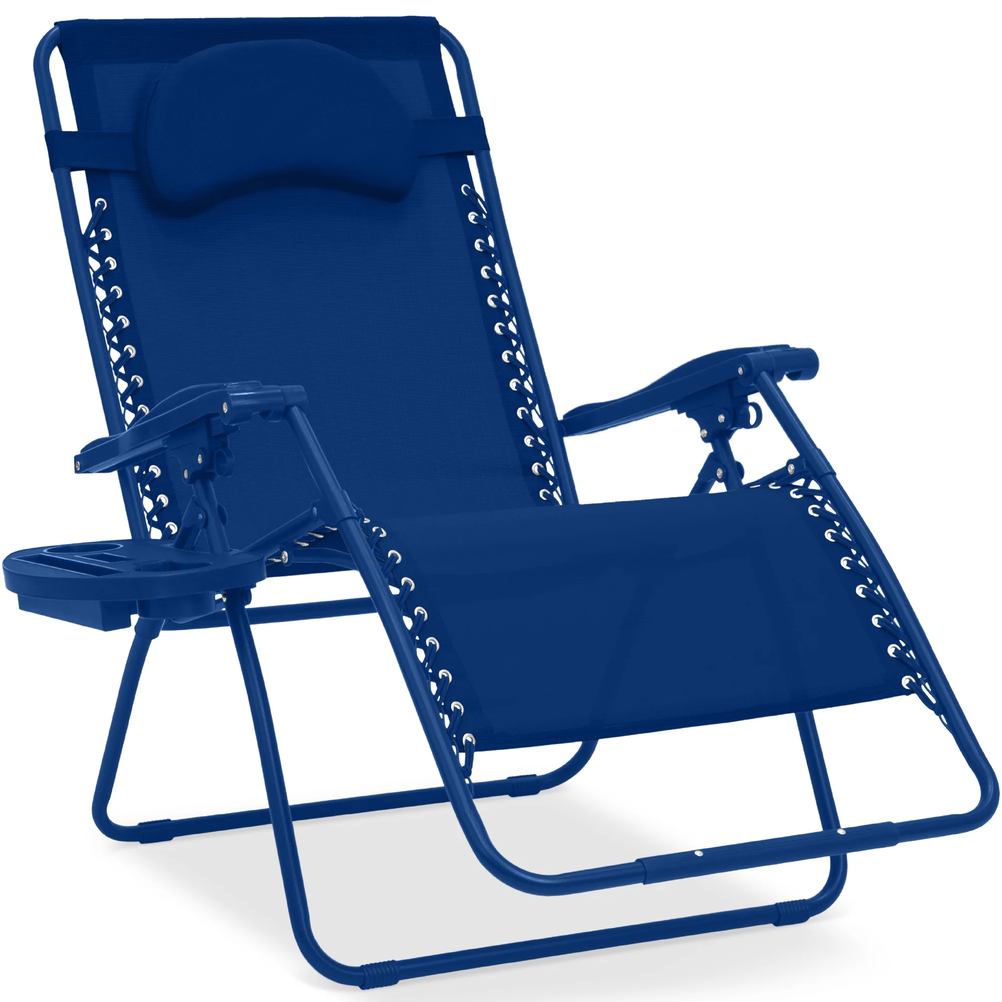 Oversized Reclining Zero Gravity Chair Lounger w/ Cup Holder, Pillow - Image 165