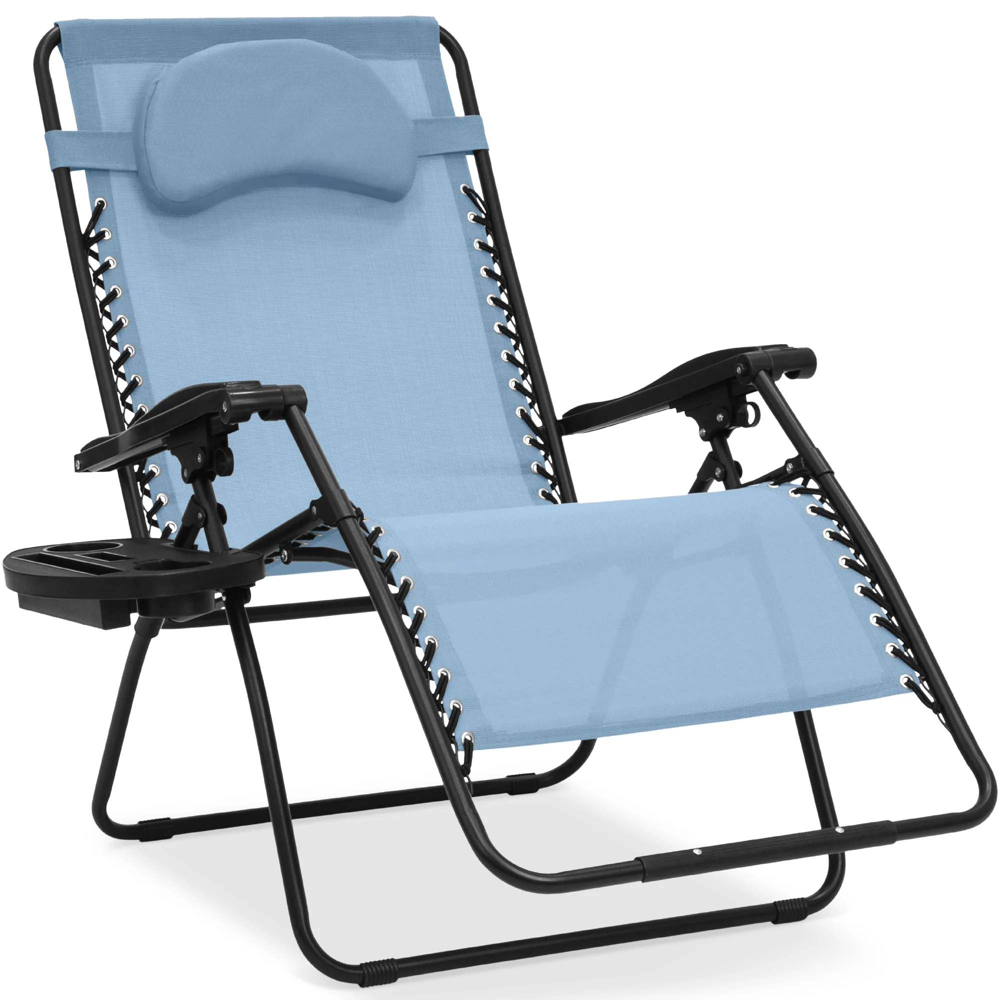 Oversized Reclining Zero Gravity Chair Lounger w/ Cup Holder, Pillow - Image 52