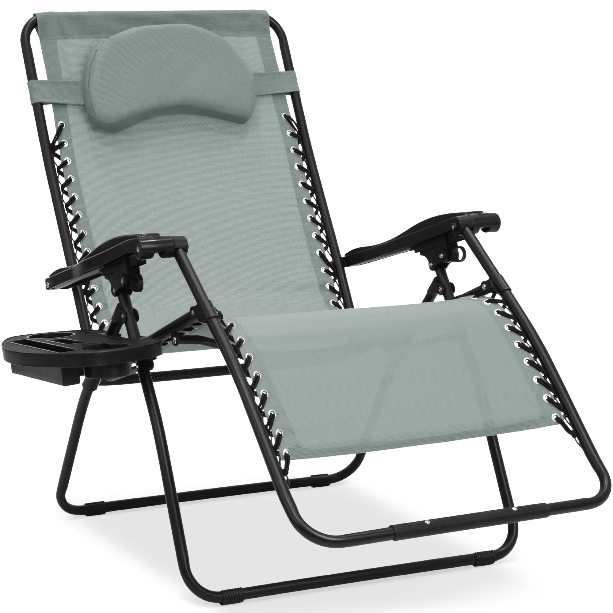 Oversized Reclining Zero Gravity Chair Lounger w/ Cup Holder, Pillow - Image 59