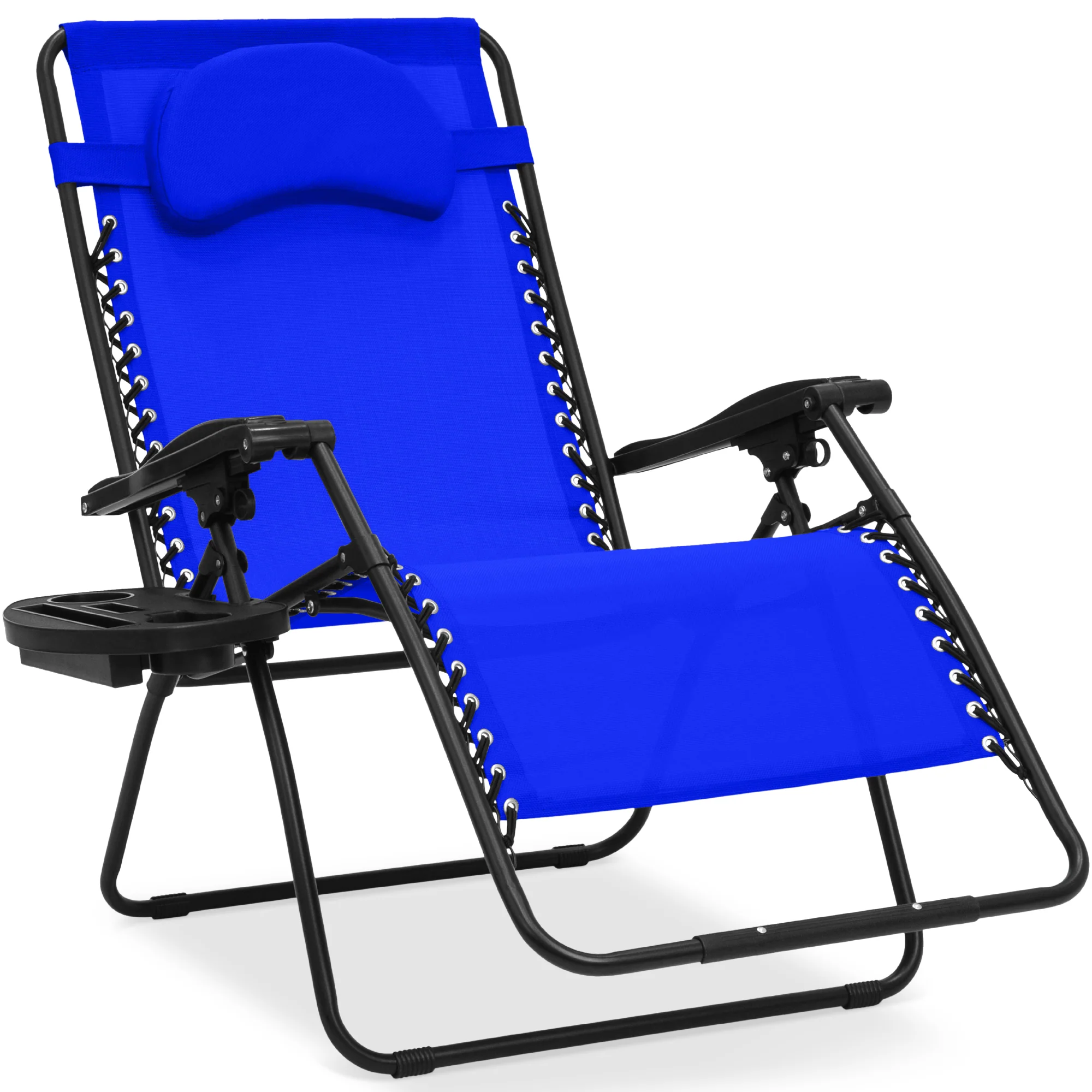 Oversized Reclining Zero Gravity Chair Lounger w/ Cup Holder, Pillow - Image 83