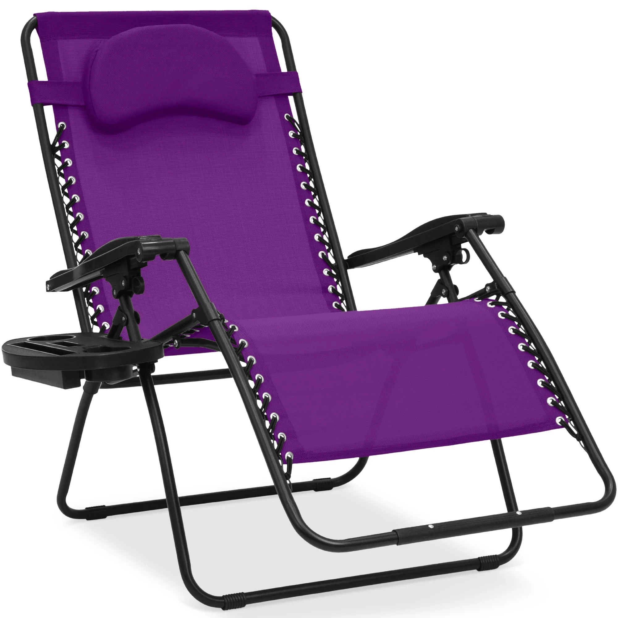Oversized Reclining Zero Gravity Chair Lounger w/ Cup Holder, Pillow - Image 87