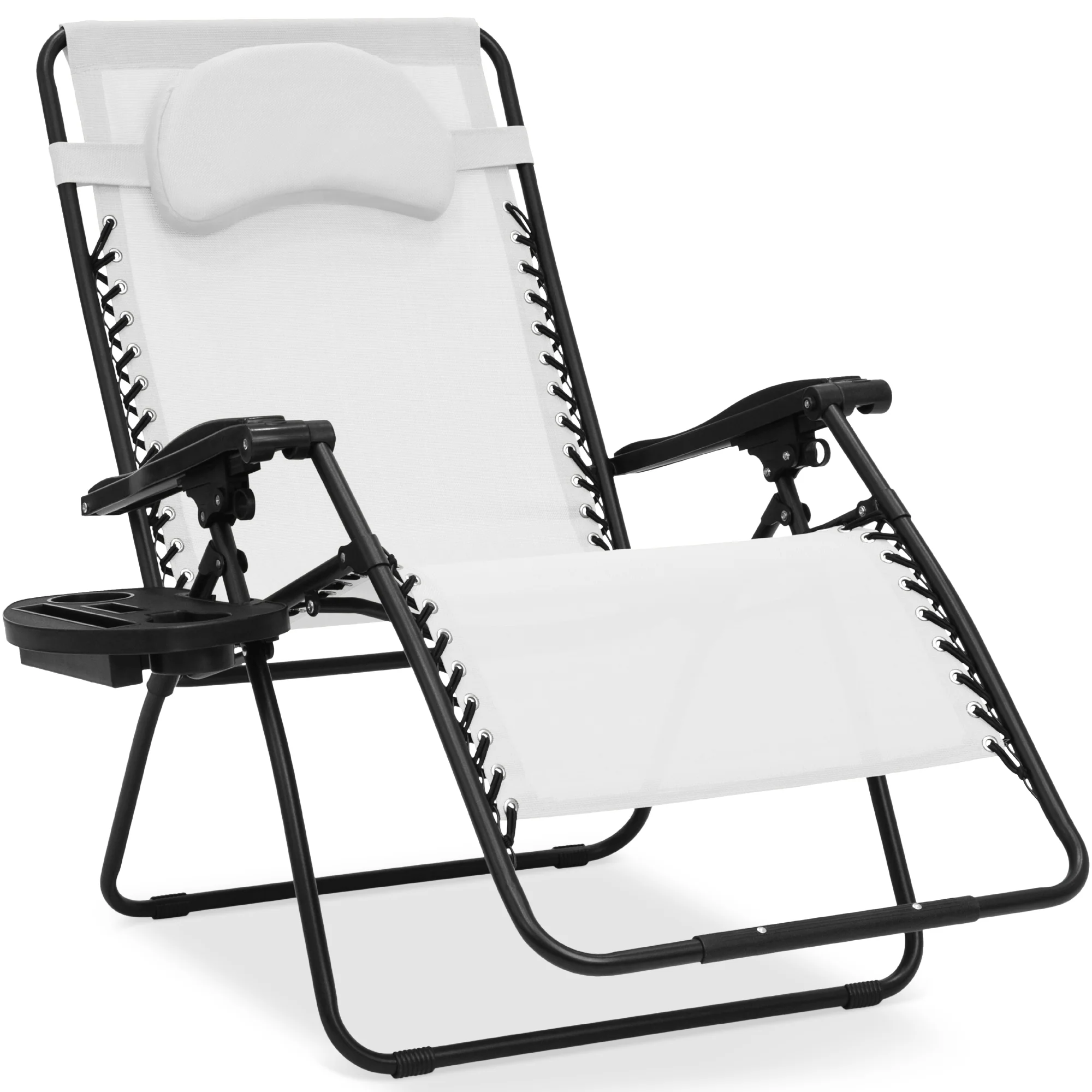 Oversized Reclining Zero Gravity Chair Lounger w/ Cup Holder, Pillow - Image 95