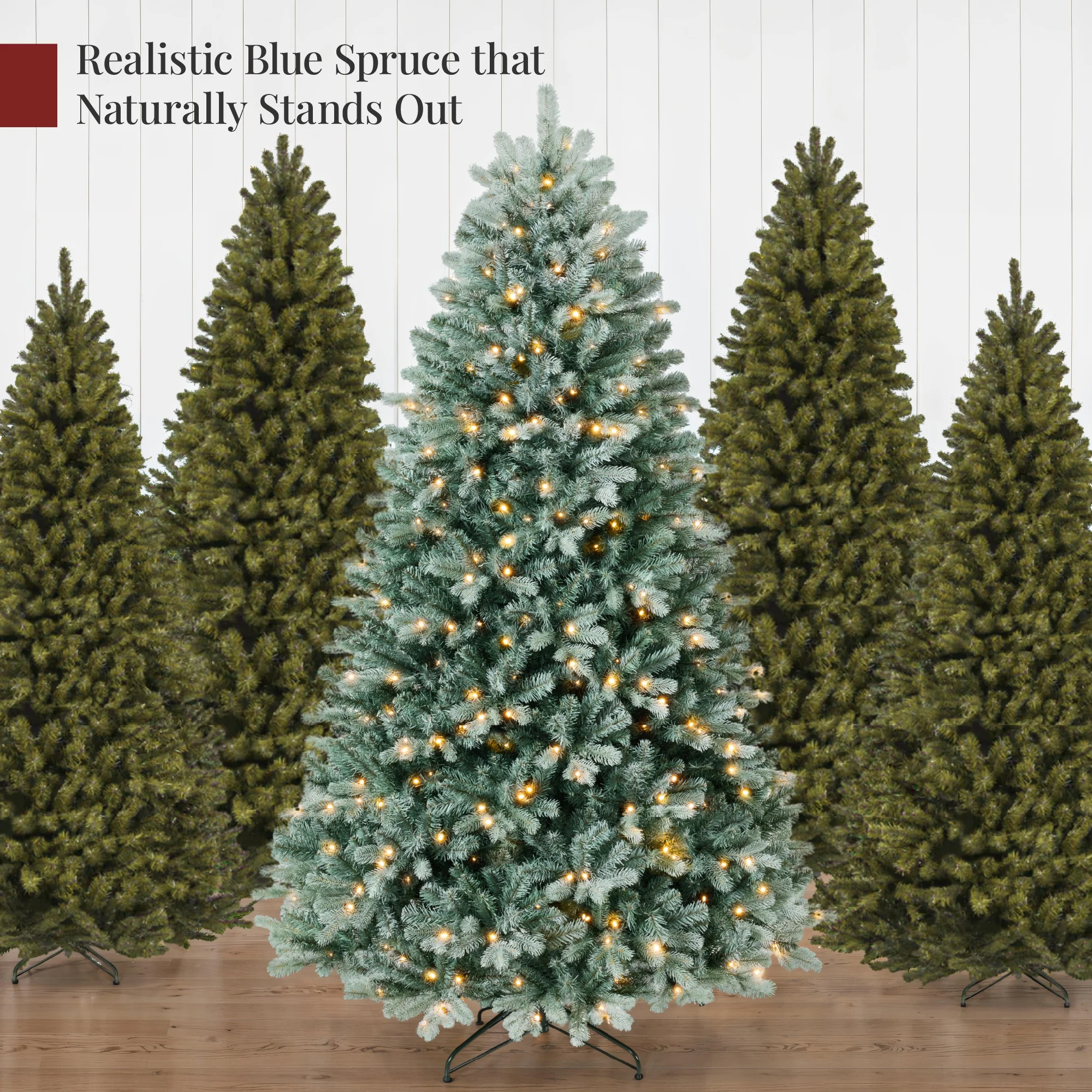 Pre-Lit Artificial Blue Spruce Christmas Tree, w/ Twinkling 2-in-1 LEDs - Image 19