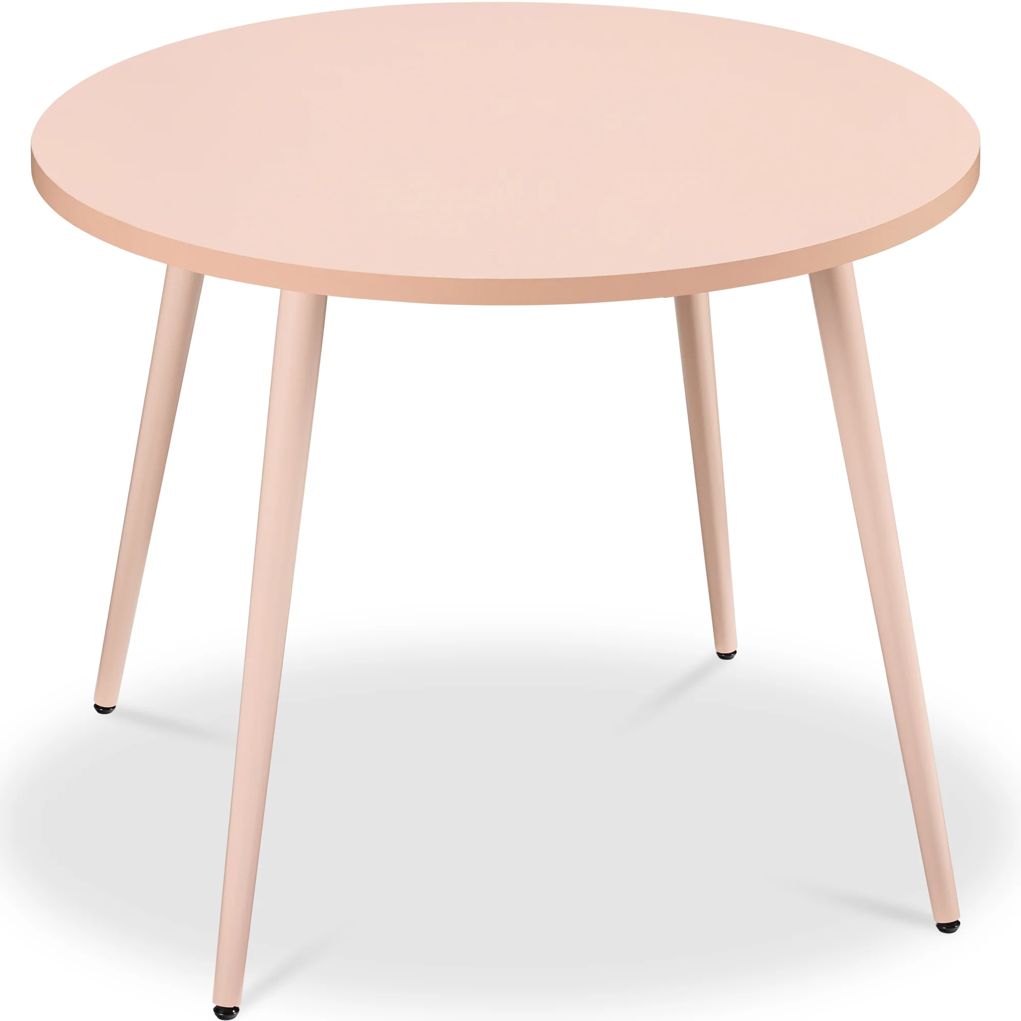 Round Mid-Century Modern 35.5in Dining Table, Dinette for Home or Kitchen w/Wood Finish Steel Legs - Image 29