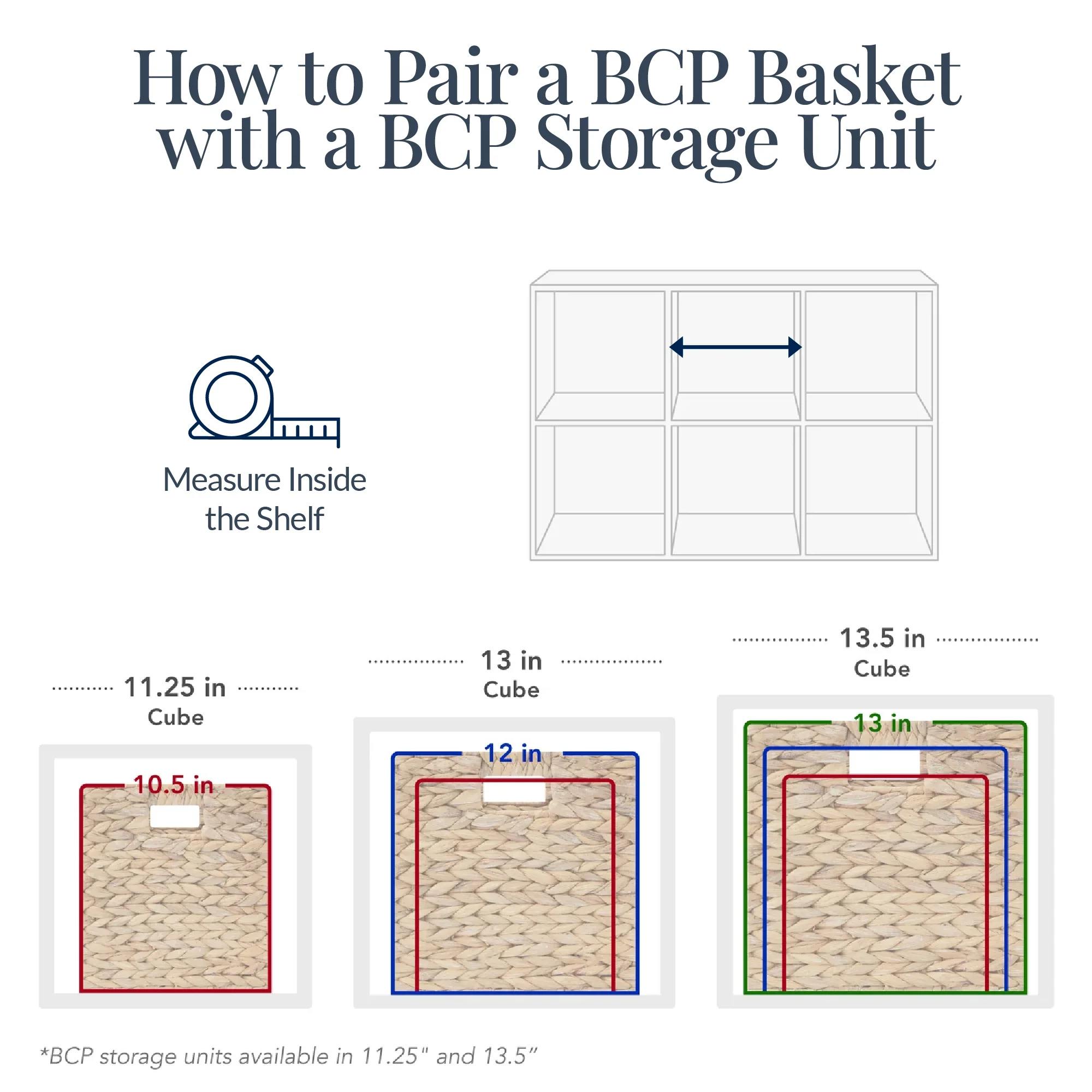 Set of 5 Collapsible Hyacinth Storage Baskets w/ Inserts - 12x12in - Image 6