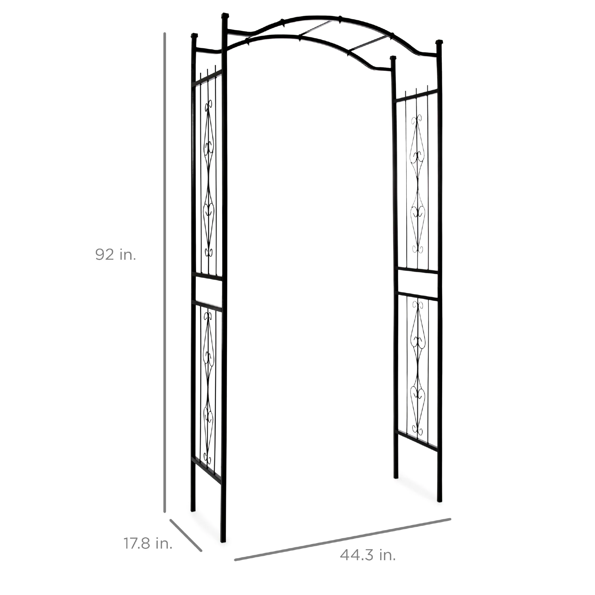Steel Garden Arch Arbor Trellis for Climbing Plants - 92in - Image 7