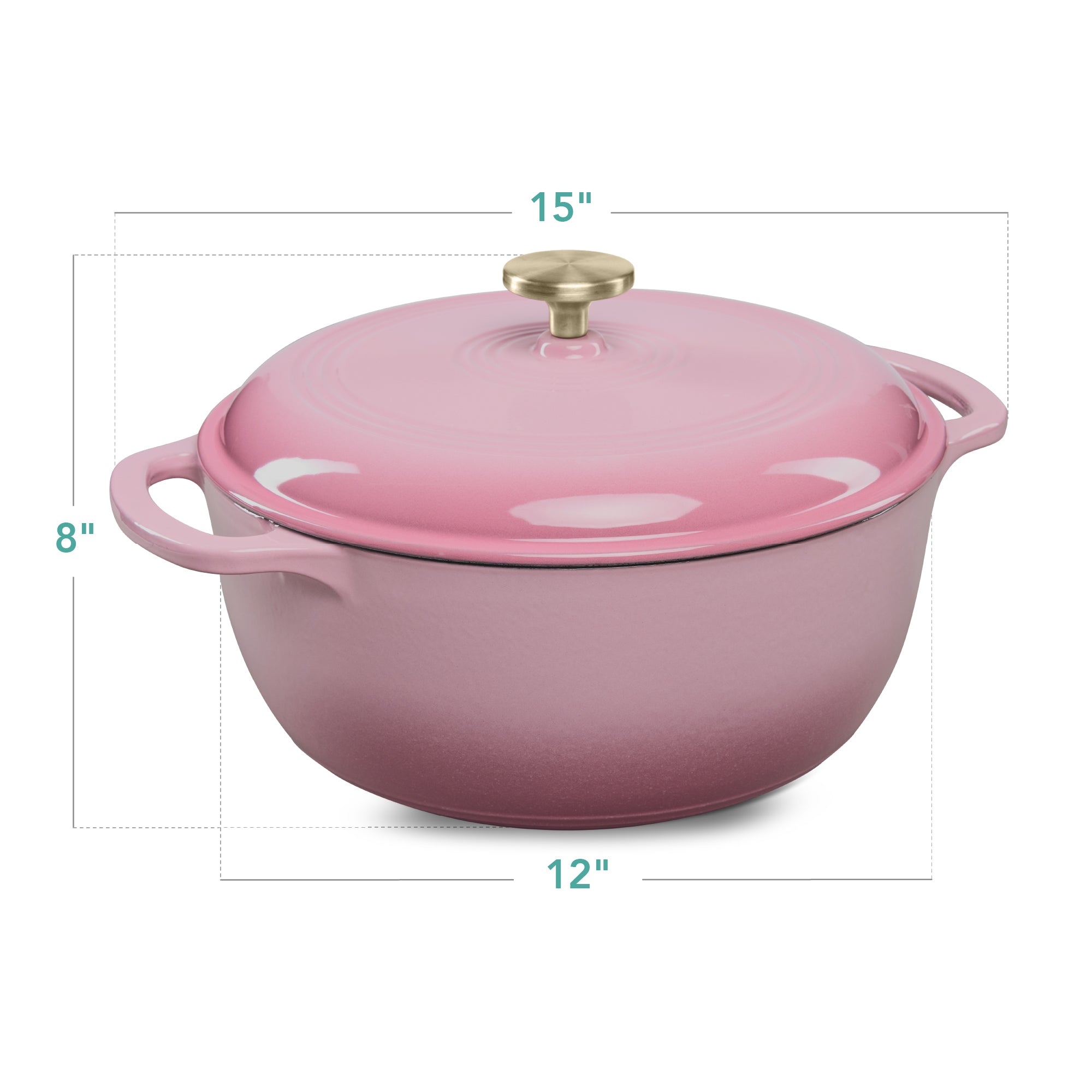 Cast-Iron Dutch Oven Kitchen Cookware w/ Enamel, Handles - 7.5qt - Image 14