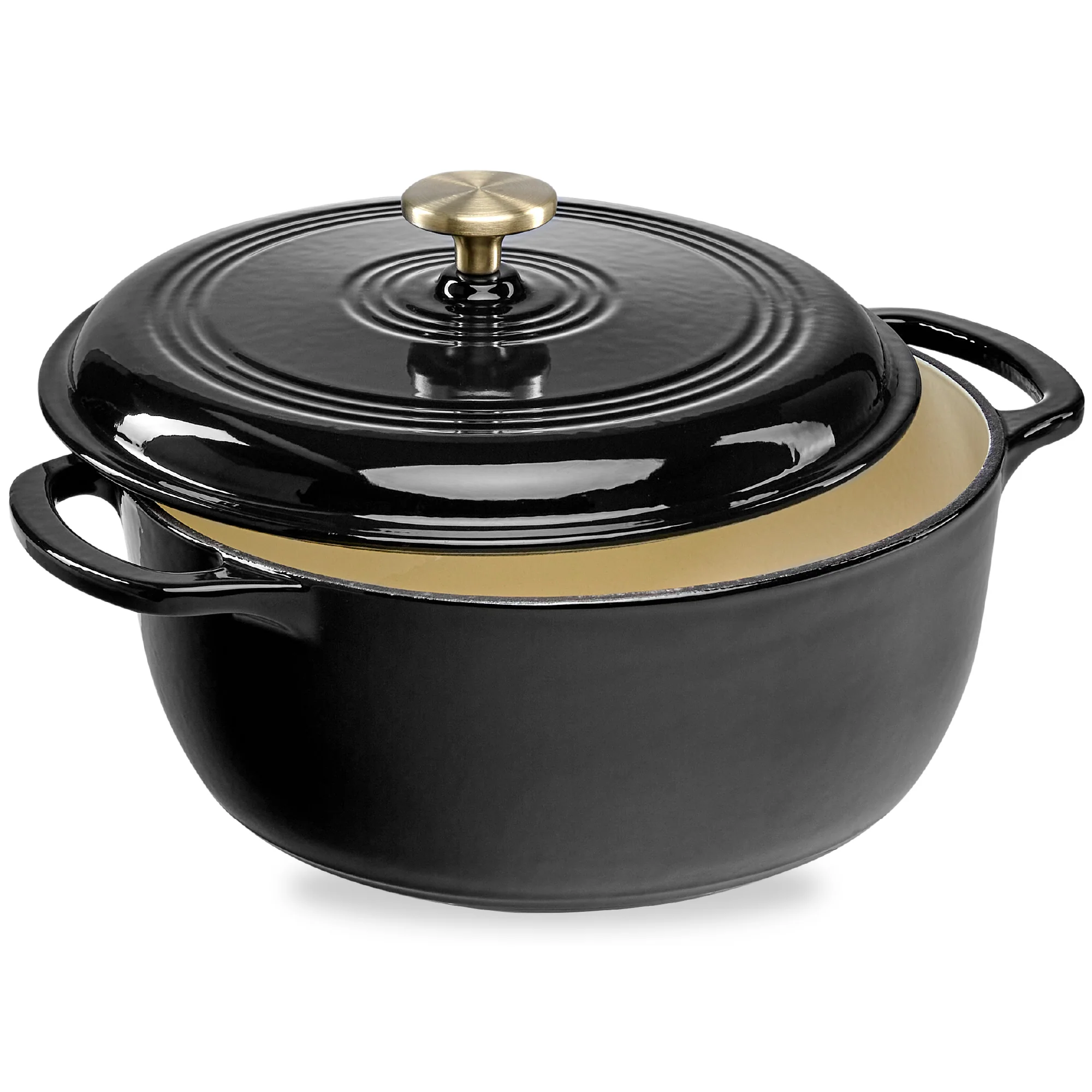 Cast-Iron Dutch Oven Kitchen Cookware w/ Enamel, Handles - 7.5qt - Image 22