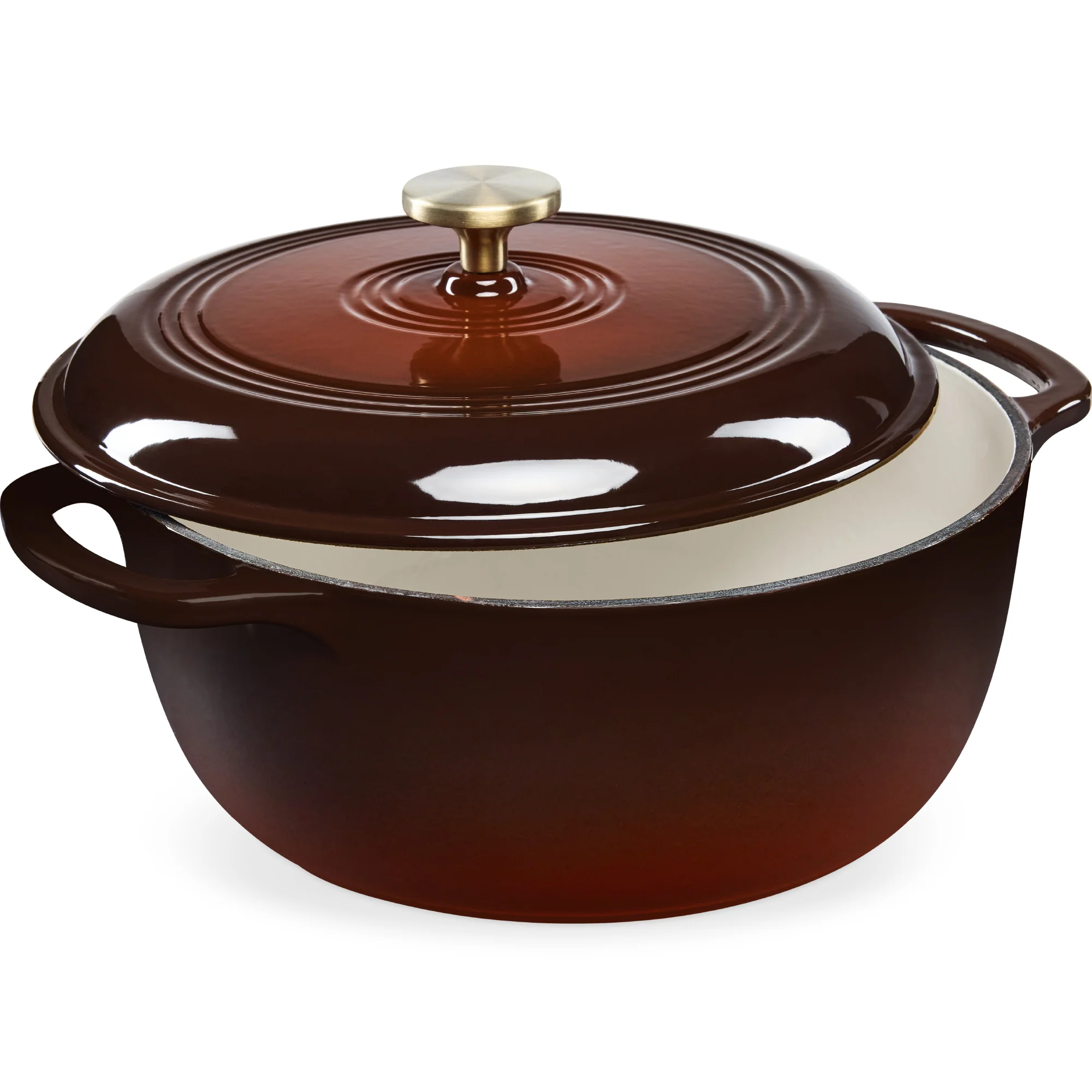 Cast-Iron Dutch Oven Kitchen Cookware w/ Enamel, Handles - 7.5qt - Image 29