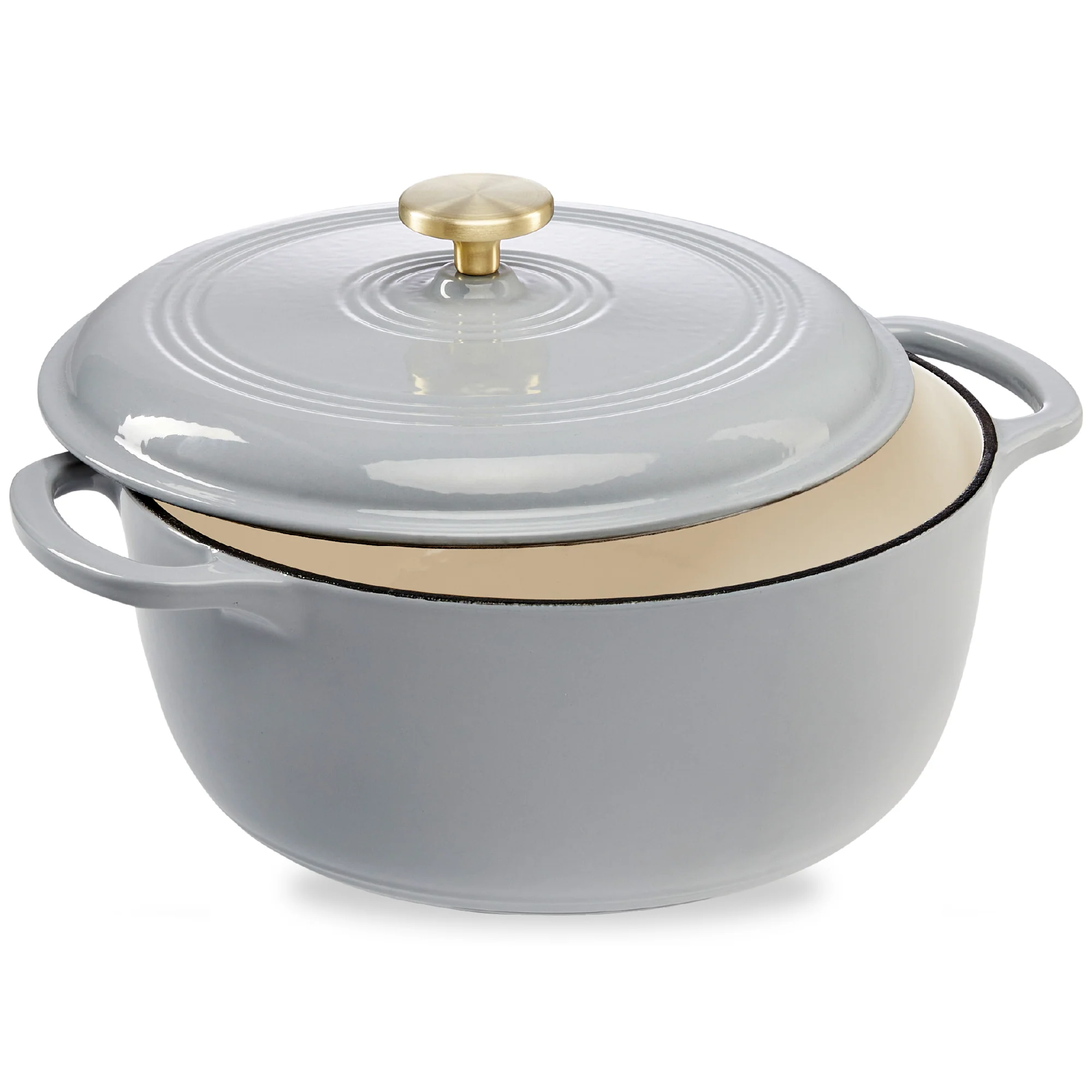 Cast-Iron Dutch Oven Kitchen Cookware w/ Enamel, Handles - 7.5qt - Image 43