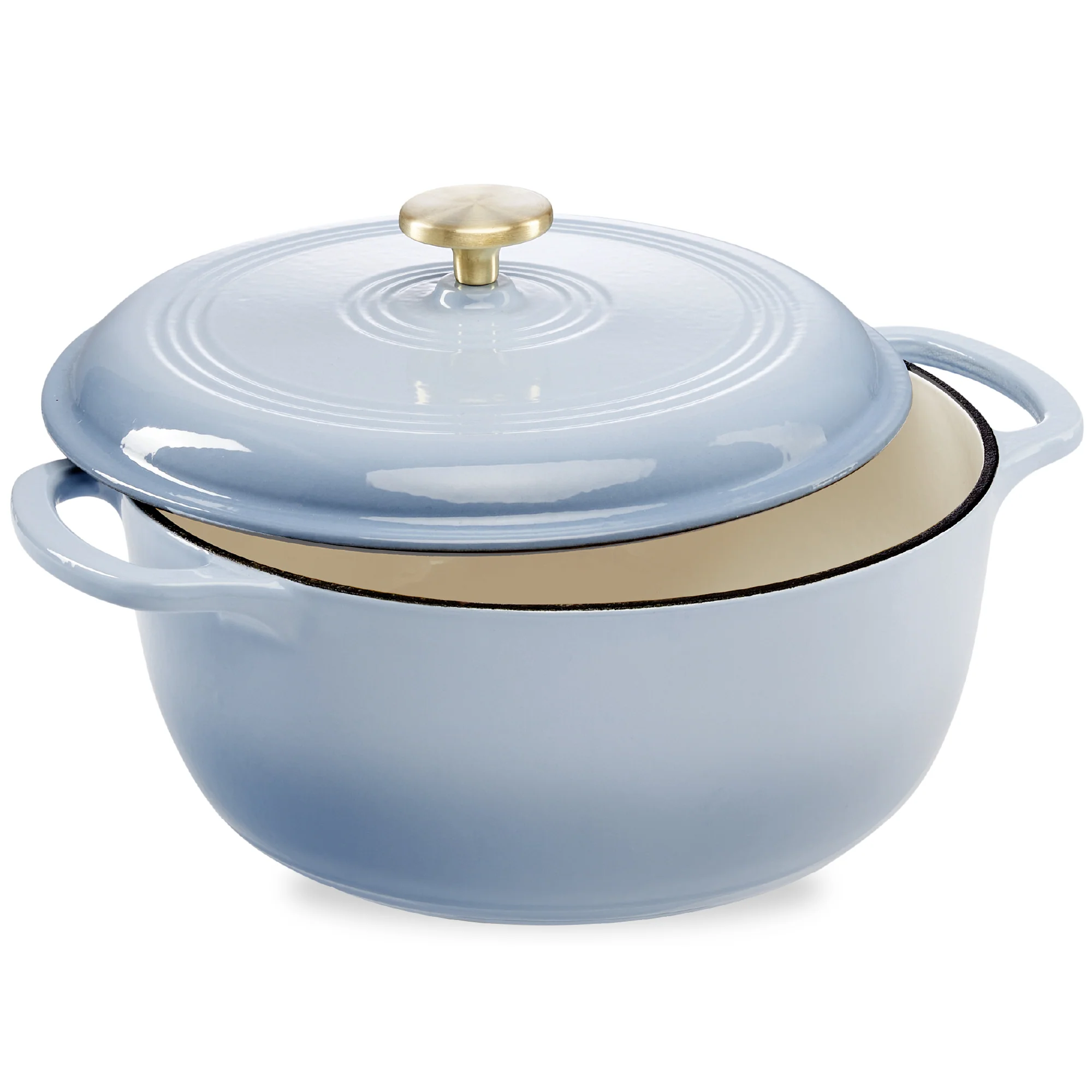Cast-Iron Dutch Oven Kitchen Cookware w/ Enamel, Handles - 7.5qt - Image 57