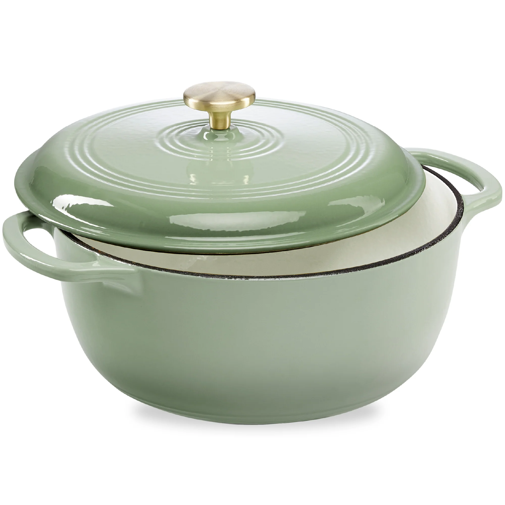 Cast-Iron Dutch Oven Kitchen Cookware w/ Enamel, Handles - 7.5qt - Image 78