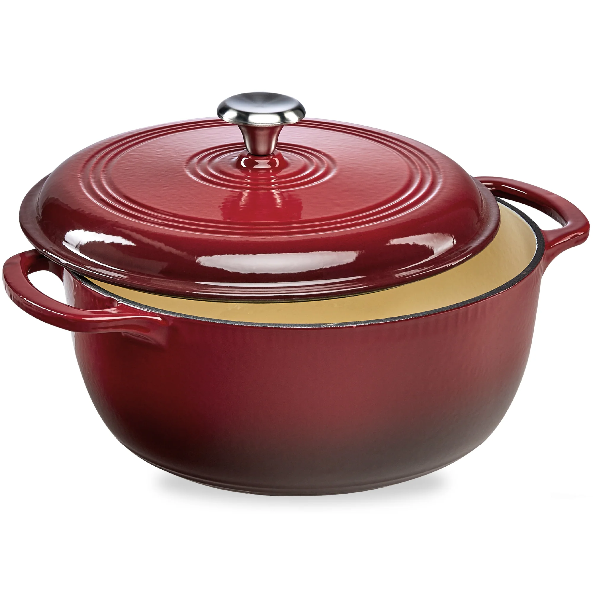 Cast-Iron Dutch Oven Kitchen Cookware w/ Enamel, Handles - 7.5qt - Image 92