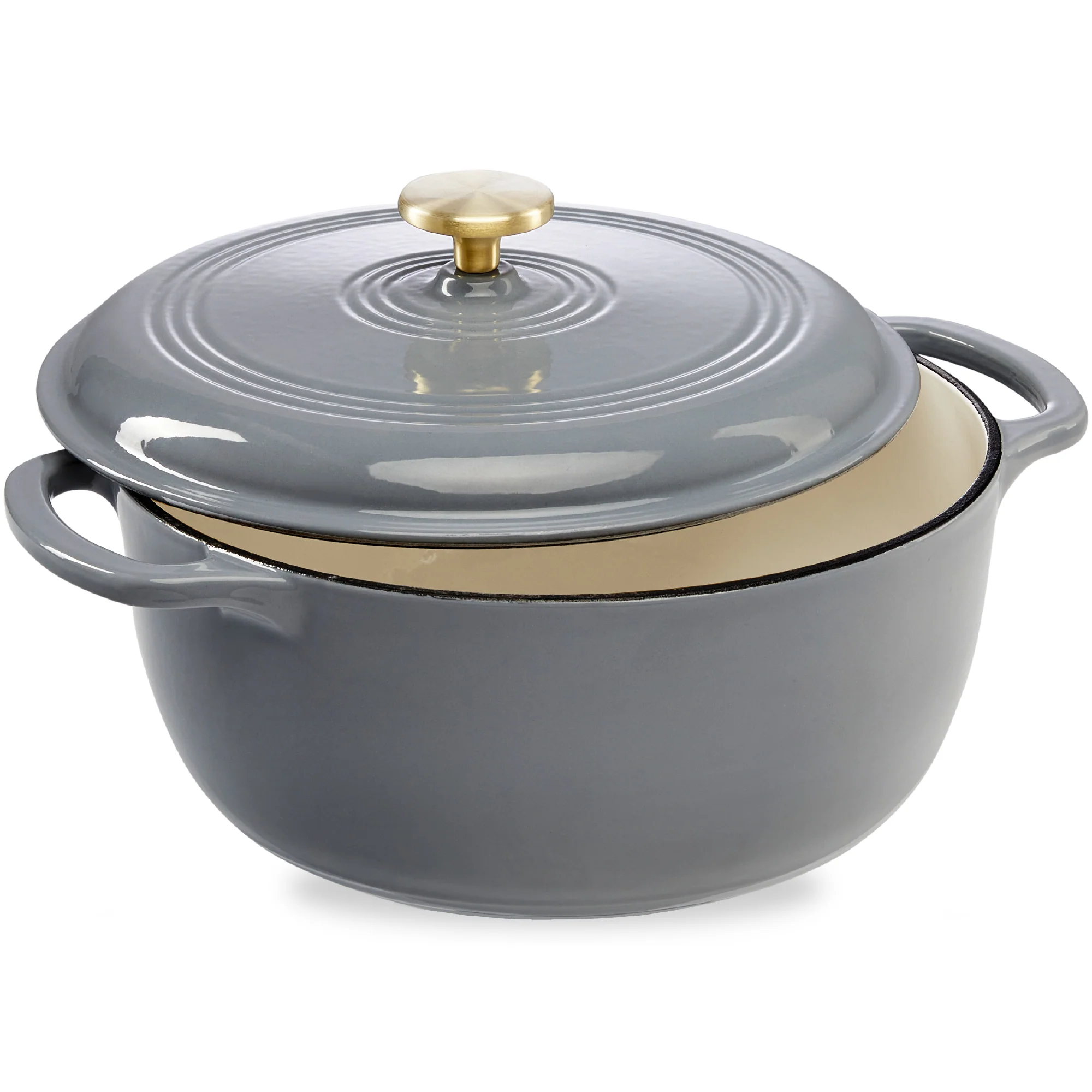 Cast-Iron Dutch Oven Kitchen Cookware w/ Enamel, Handles - 7.5qt - Image 99