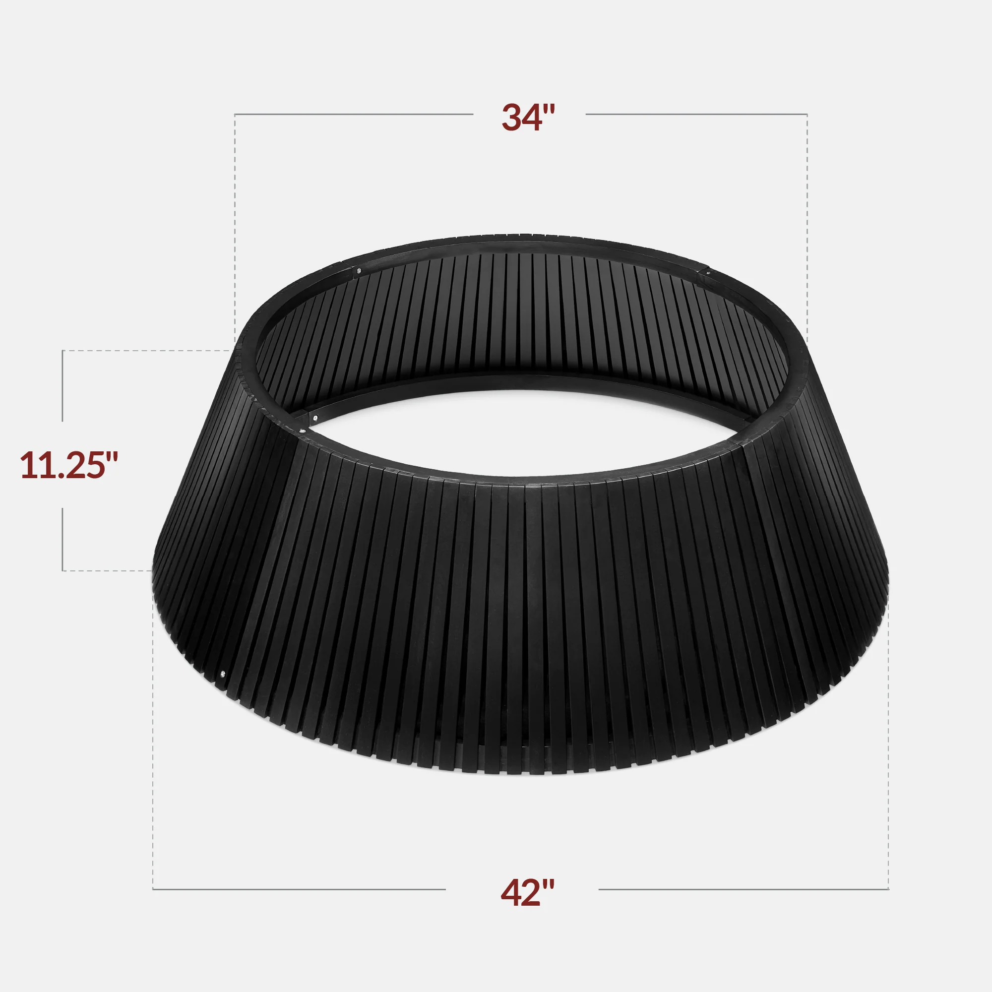 Christmas Tree Collar, Solid Wood Slatted Tree Accessory - 42in - Image 10
