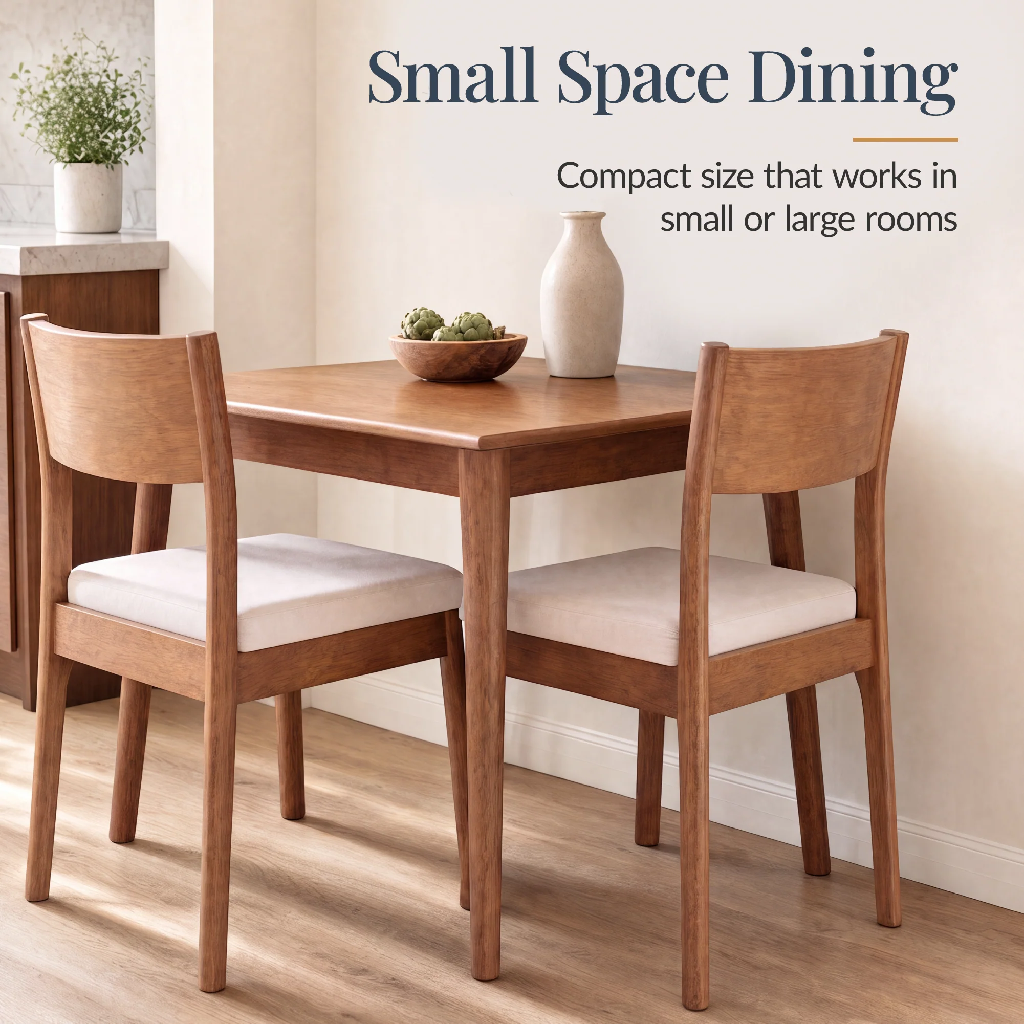 Dining Chairs Set of 2, Modern Solid Wood & Upholstered Dining Chairs - Image 7