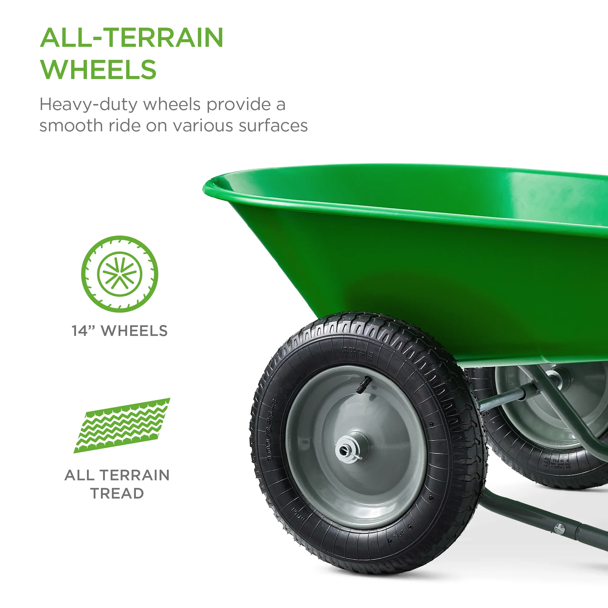 Dual-Wheel Wheelbarrow Garden Cart - Image 91