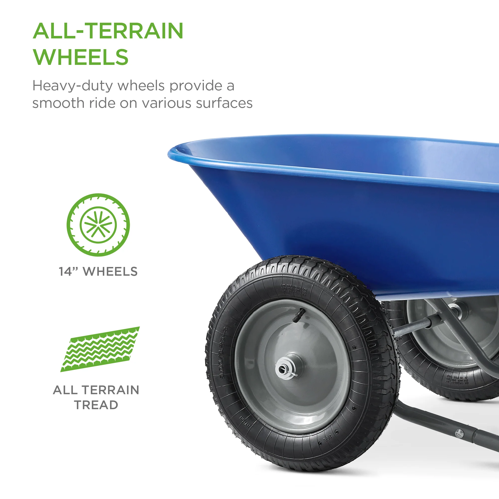 Dual-Wheel Wheelbarrow Garden Cart - Image 98