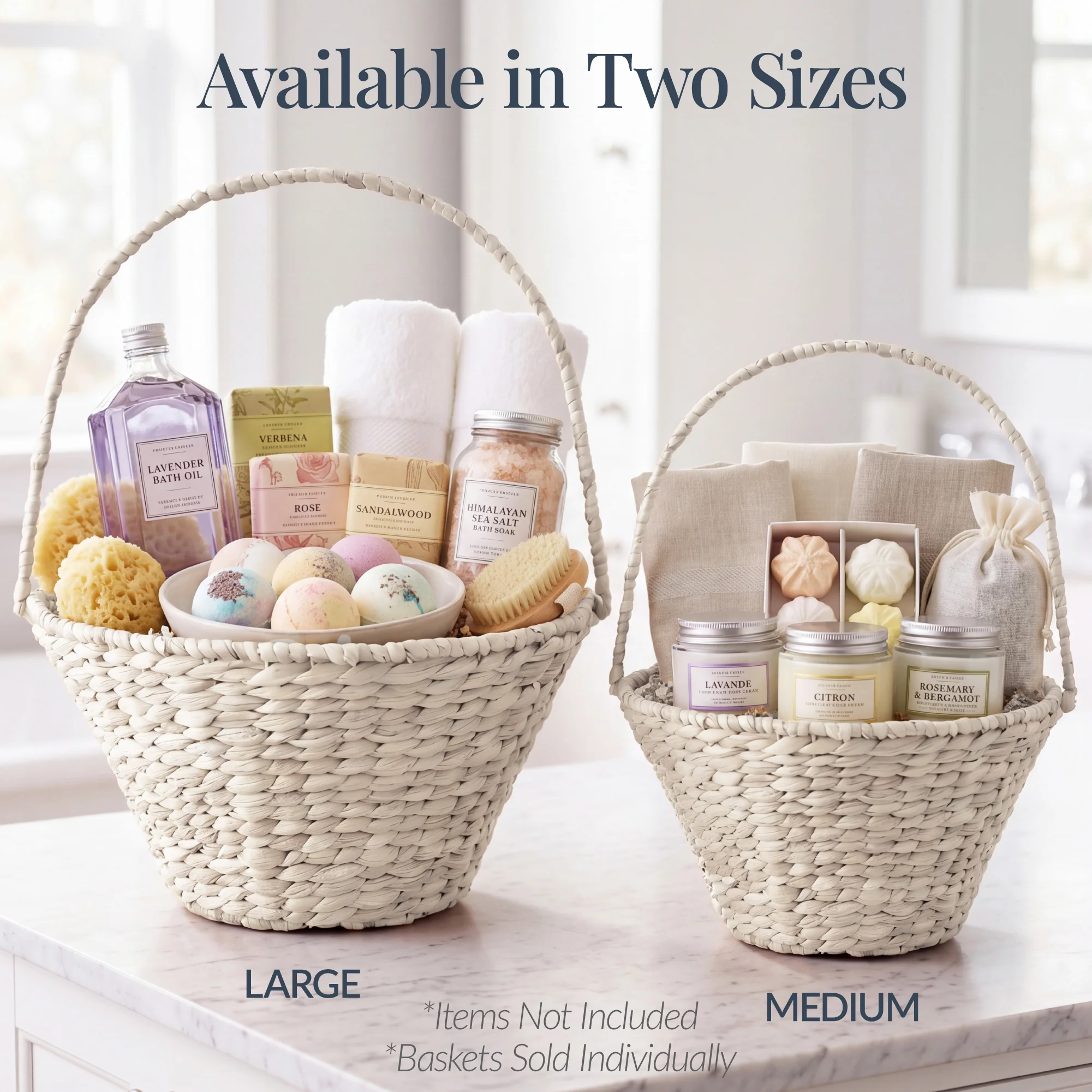 Handwoven Medium Gift Basket w/Collapsible Handle For Celebrations, 15 Inch - Image 12