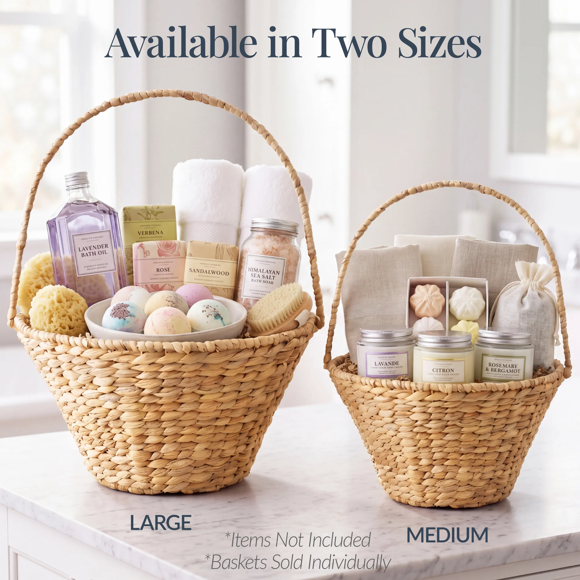 Handwoven Medium Gift Basket w/Collapsible Handle For Celebrations, 15 Inch - Image 5