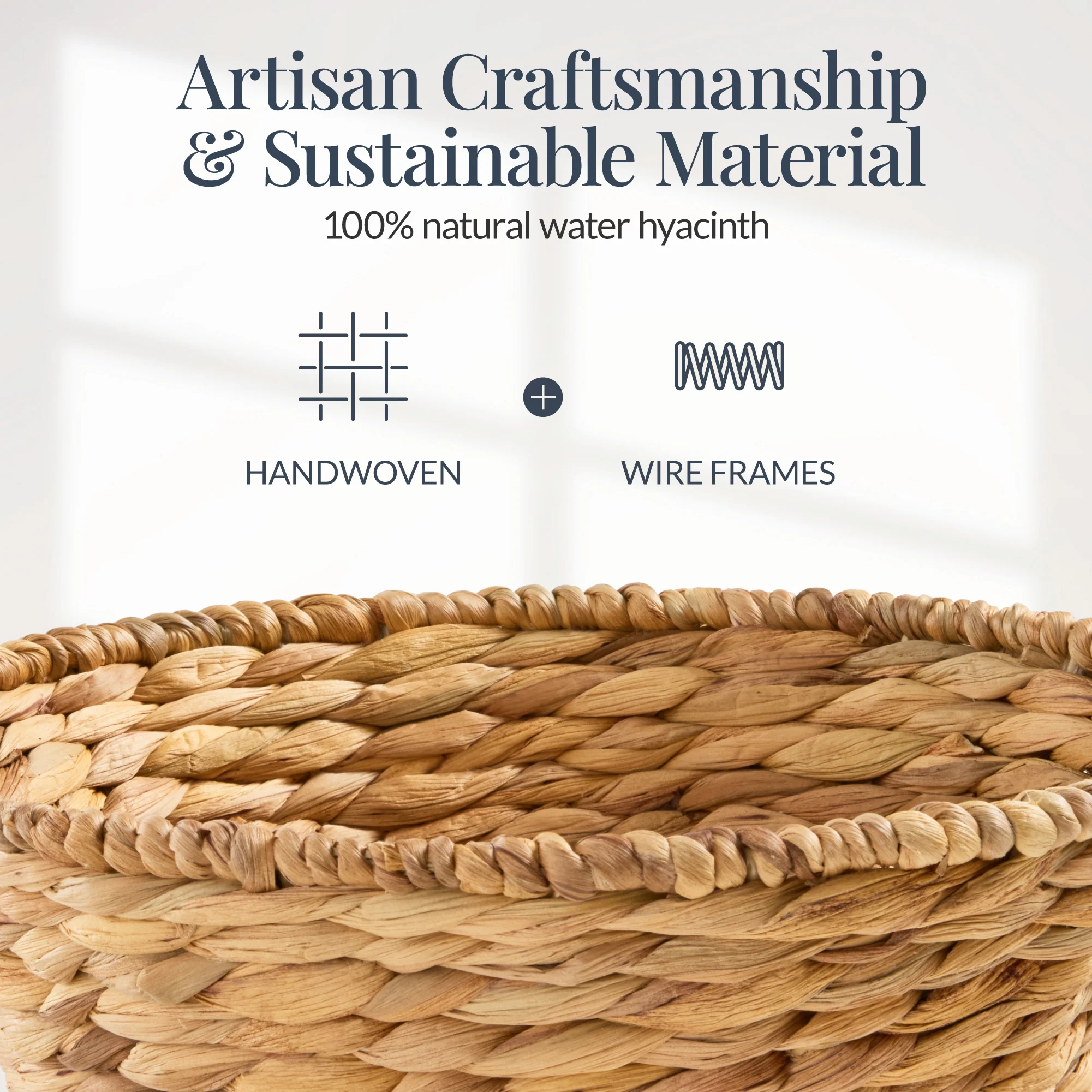 Handwoven Medium Gift Basket w/Collapsible Handle For Celebrations, 15 Inch - Image 6