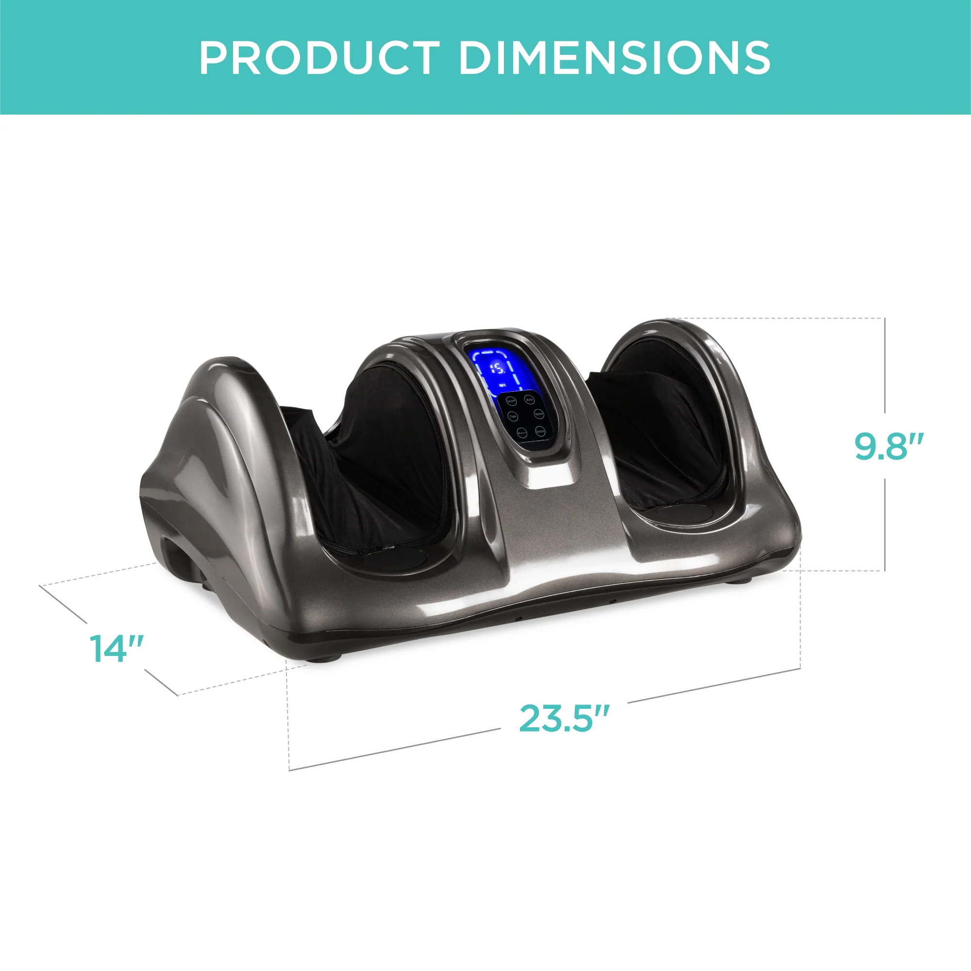 Therapeutic Foot Massager w/ High Intensity Rollers, Remote, 3 Modes - Image 14