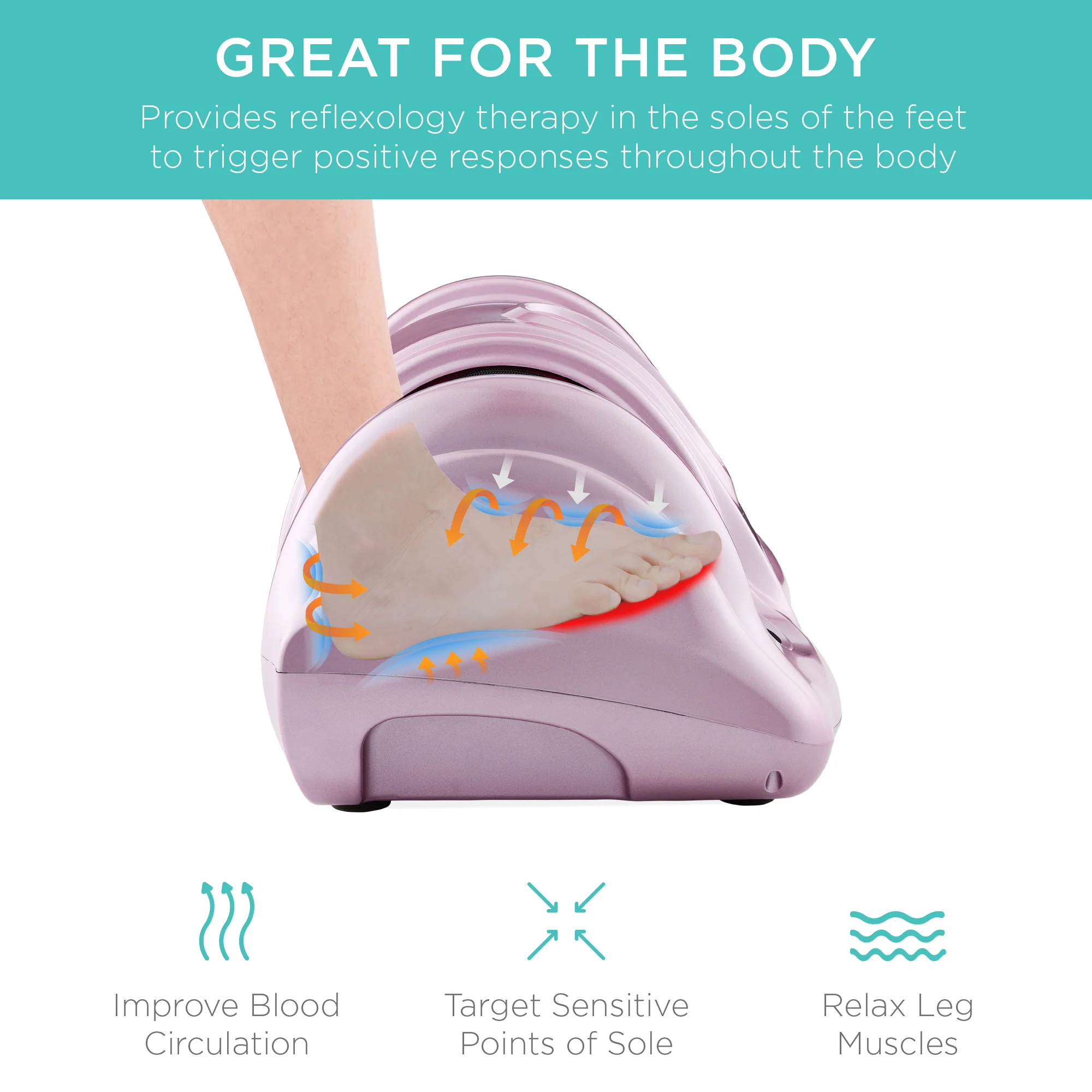 Therapeutic Foot Massager w/ High Intensity Rollers, Remote, 3 Modes - Image 24