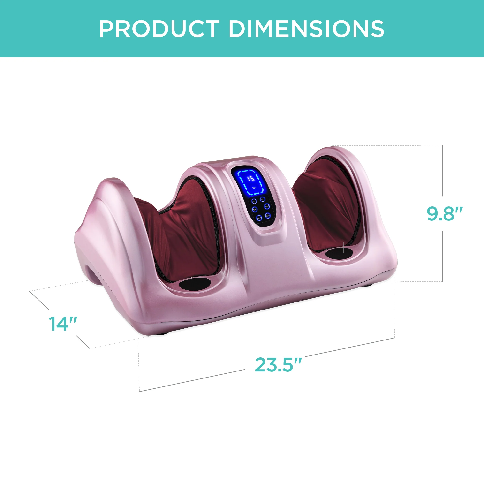 Therapeutic Foot Massager w/ High Intensity Rollers, Remote, 3 Modes - Image 28
