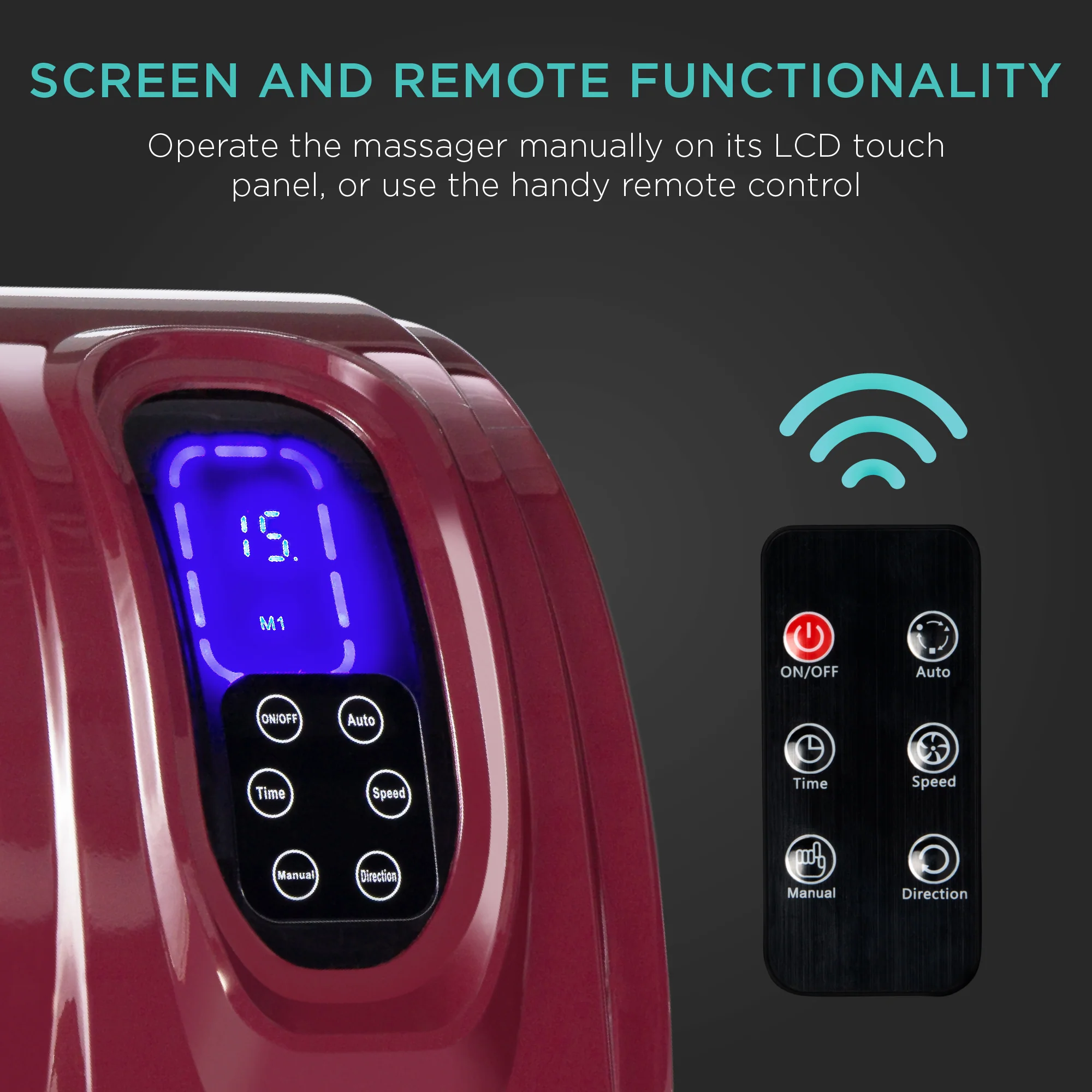 Therapeutic Foot Massager w/ High Intensity Rollers, Remote, 3 Modes - Image 30