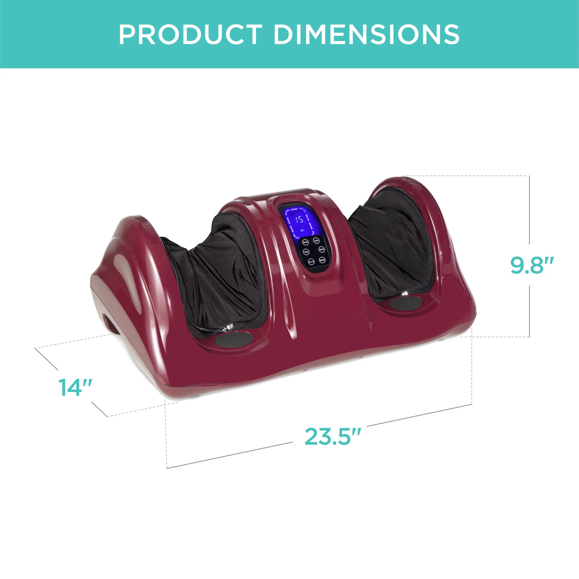 Therapeutic Foot Massager w/ High Intensity Rollers, Remote, 3 Modes - Image 35