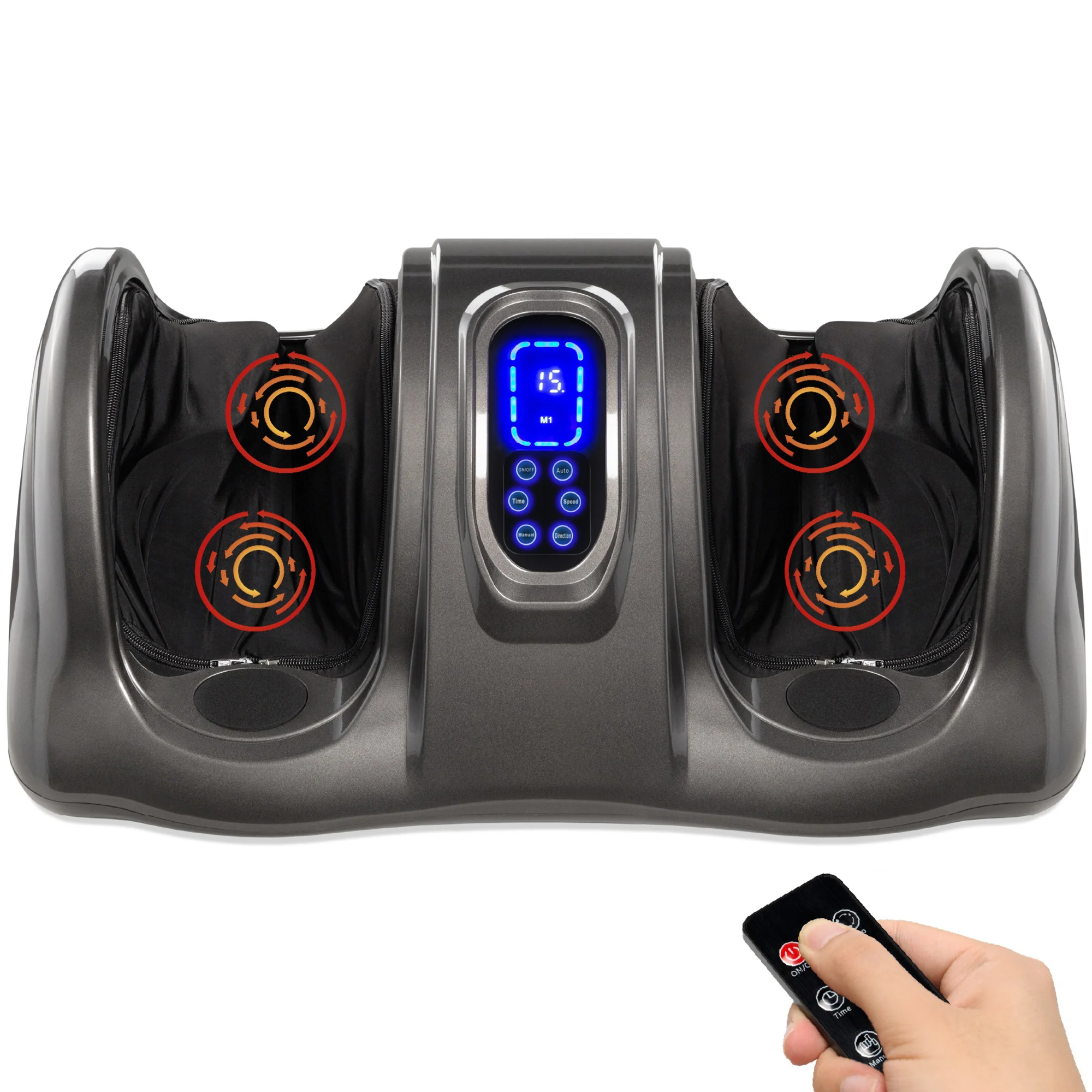 Therapeutic Foot Massager w/ High Intensity Rollers, Remote, 3 Modes - Image 8
