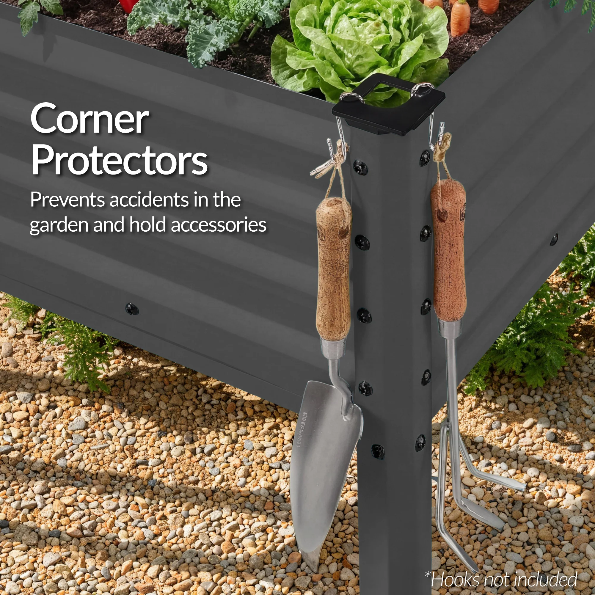 Elevated Galvanized Metal Garden Bed w/ Corner Protectors - 48x24x30in - Image 152