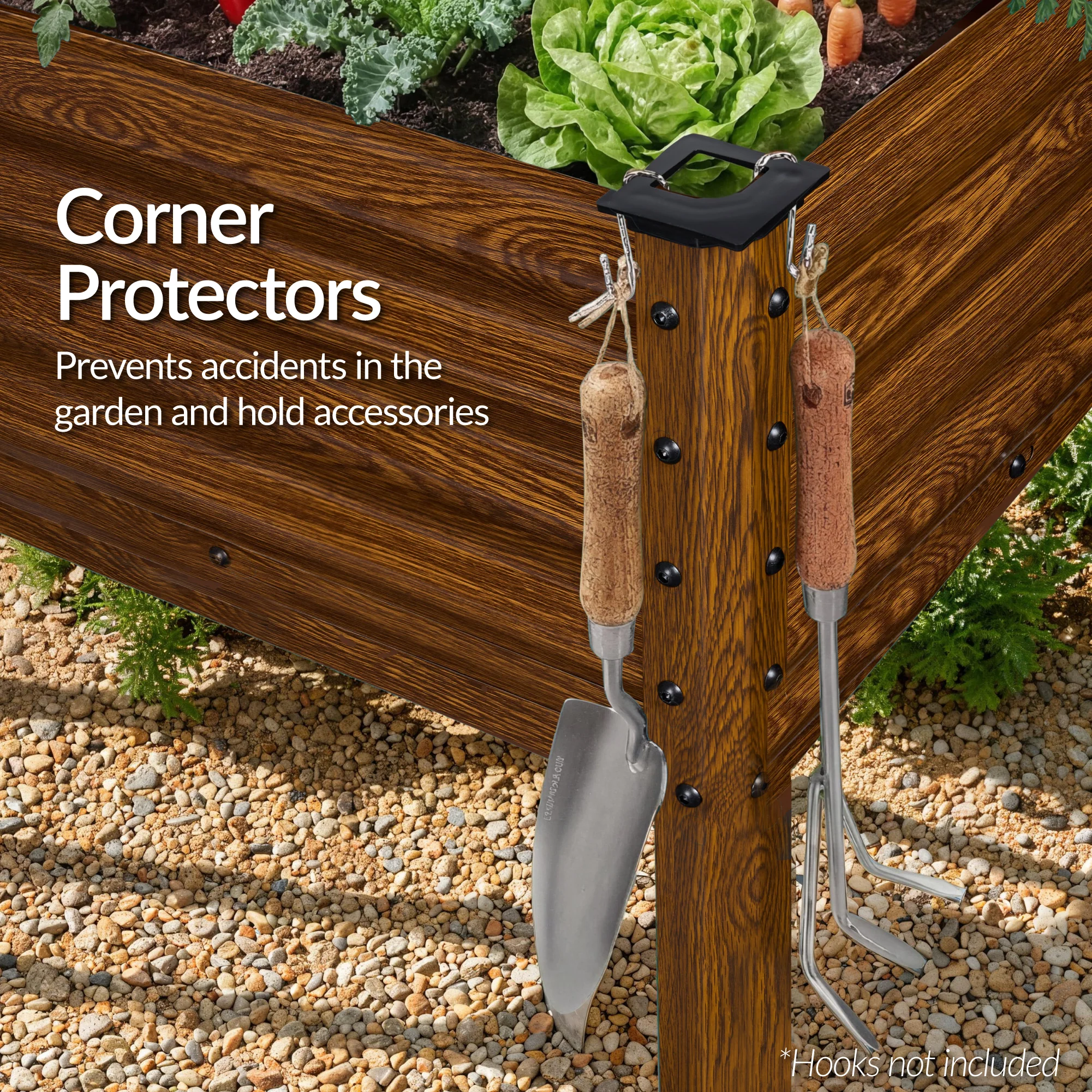 Elevated Galvanized Metal Garden Bed w/ Corner Protectors - 72x24x30in - Image 27