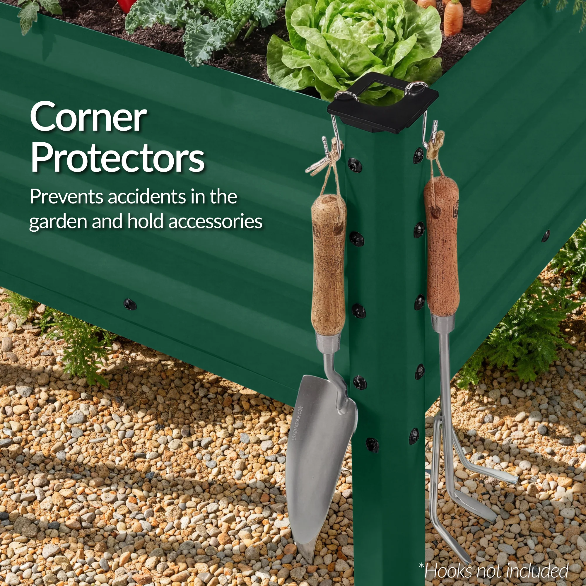 Elevated Galvanized Metal Garden Bed w/ Corner Protectors - 72x24x30in - Image 36