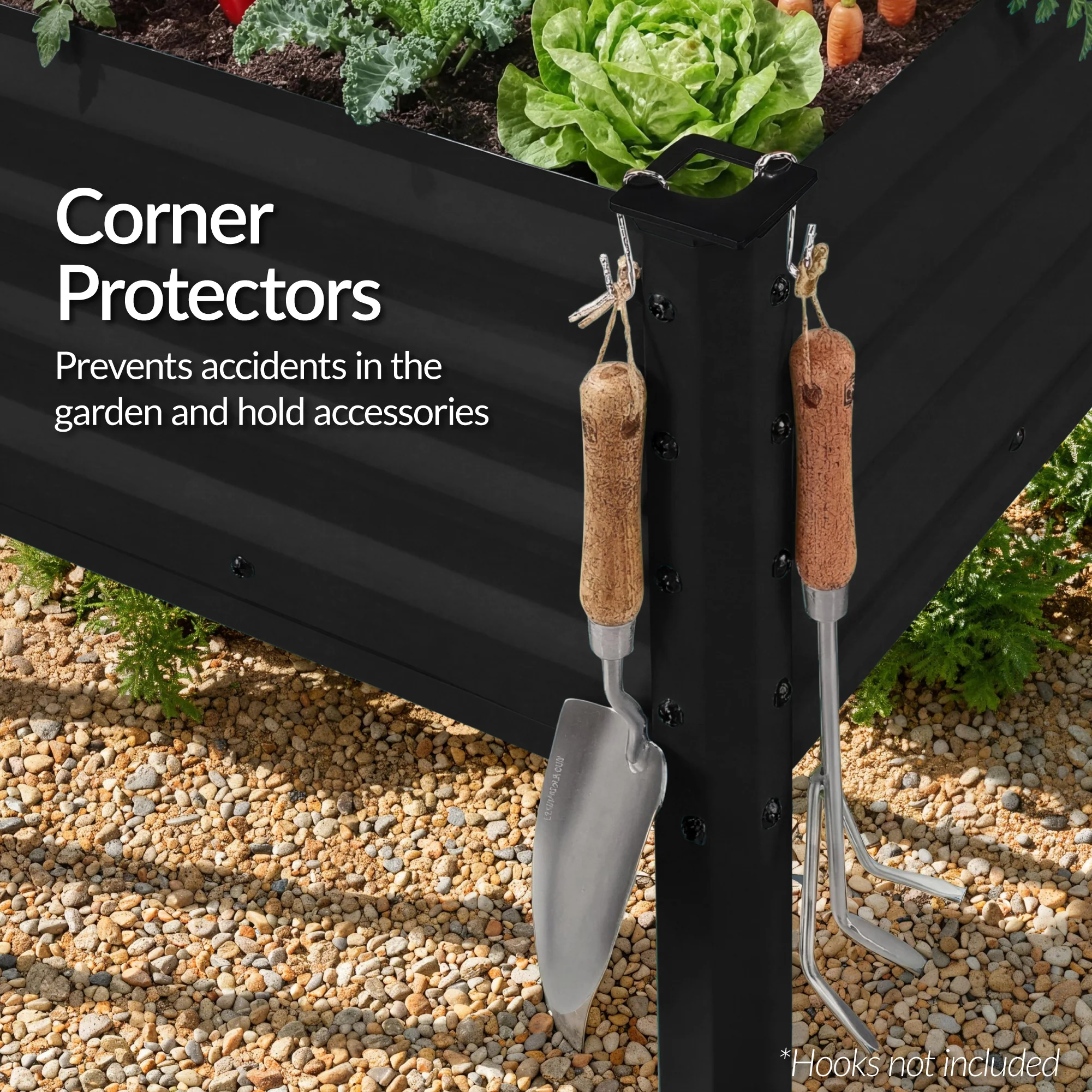 Elevated Galvanized Metal Garden Bed w/ Corner Protectors - 72x24x30in - Image 45