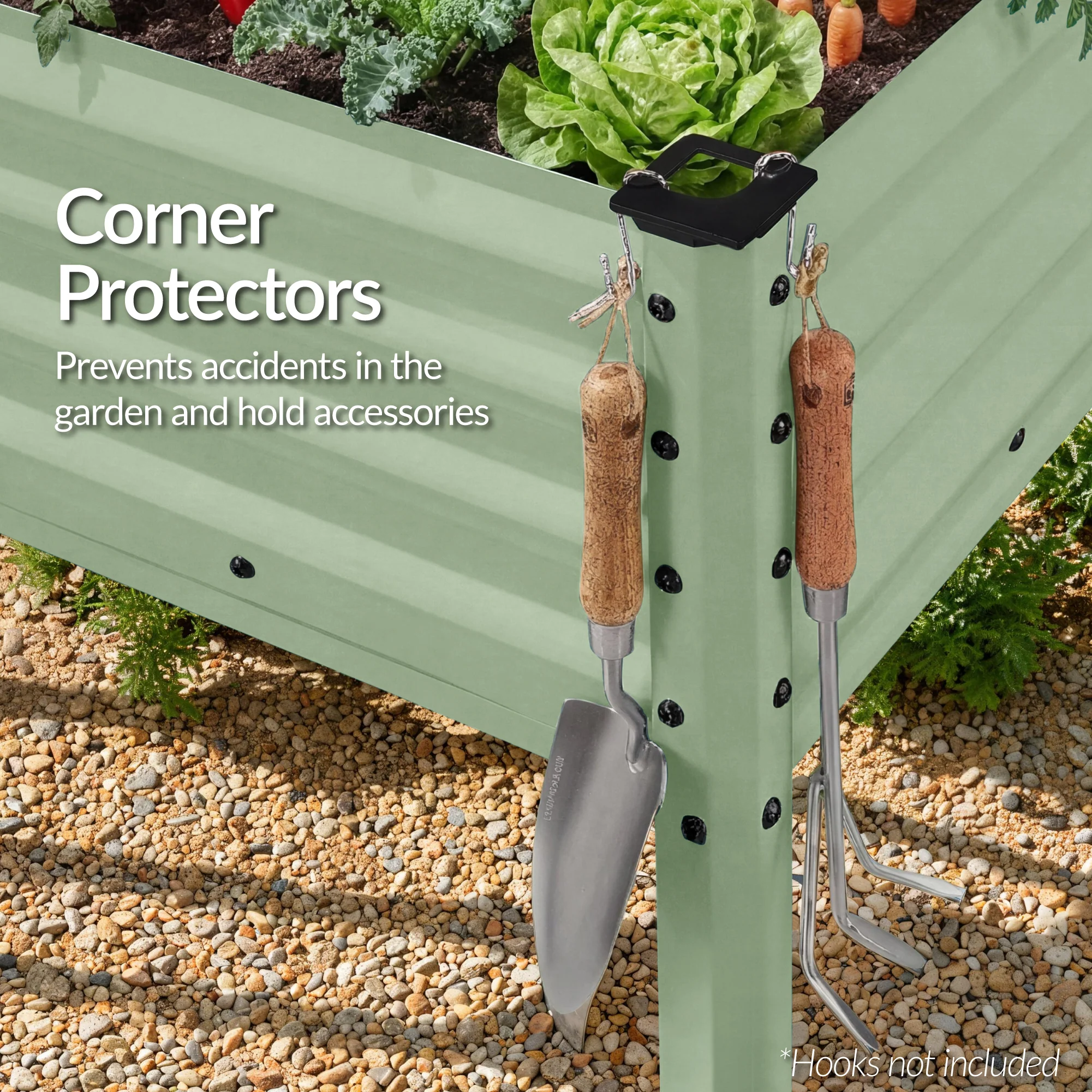 Elevated Galvanized Metal Garden Bed w/ Corner Protectors - 72x24x30in - Image 99