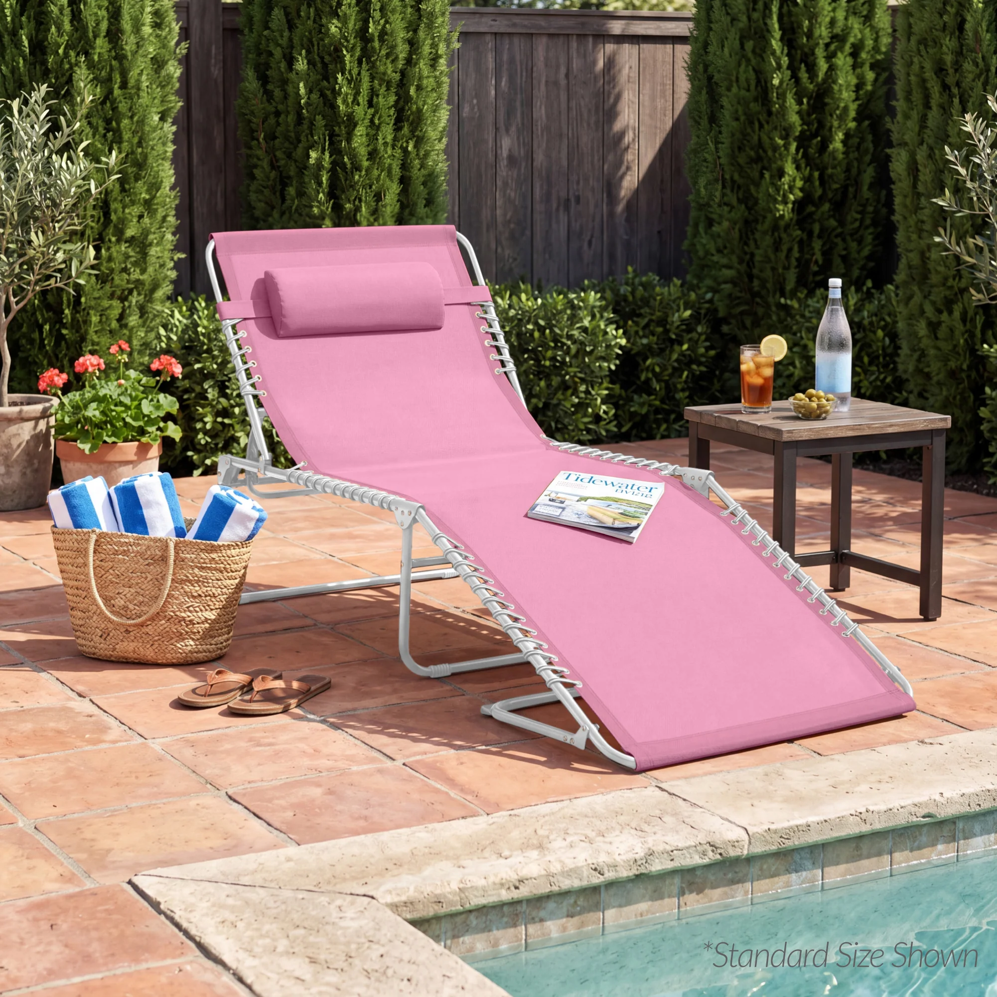 Extra Wide Patio Chaise Lounge Chair, Portable Folding Recliner - Image 155