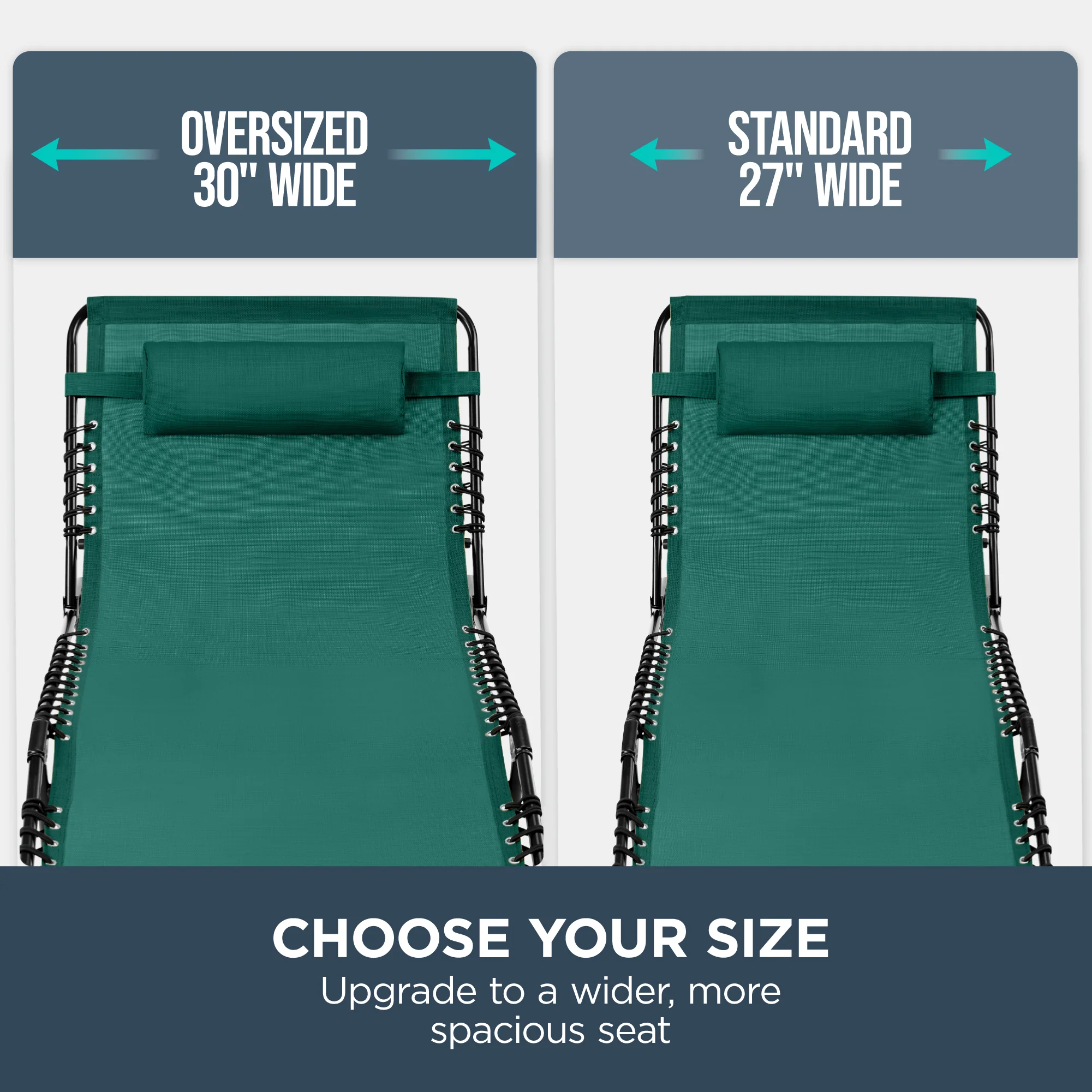 Extra Wide Patio Chaise Lounge Chair, Portable Folding Recliner - Image 67