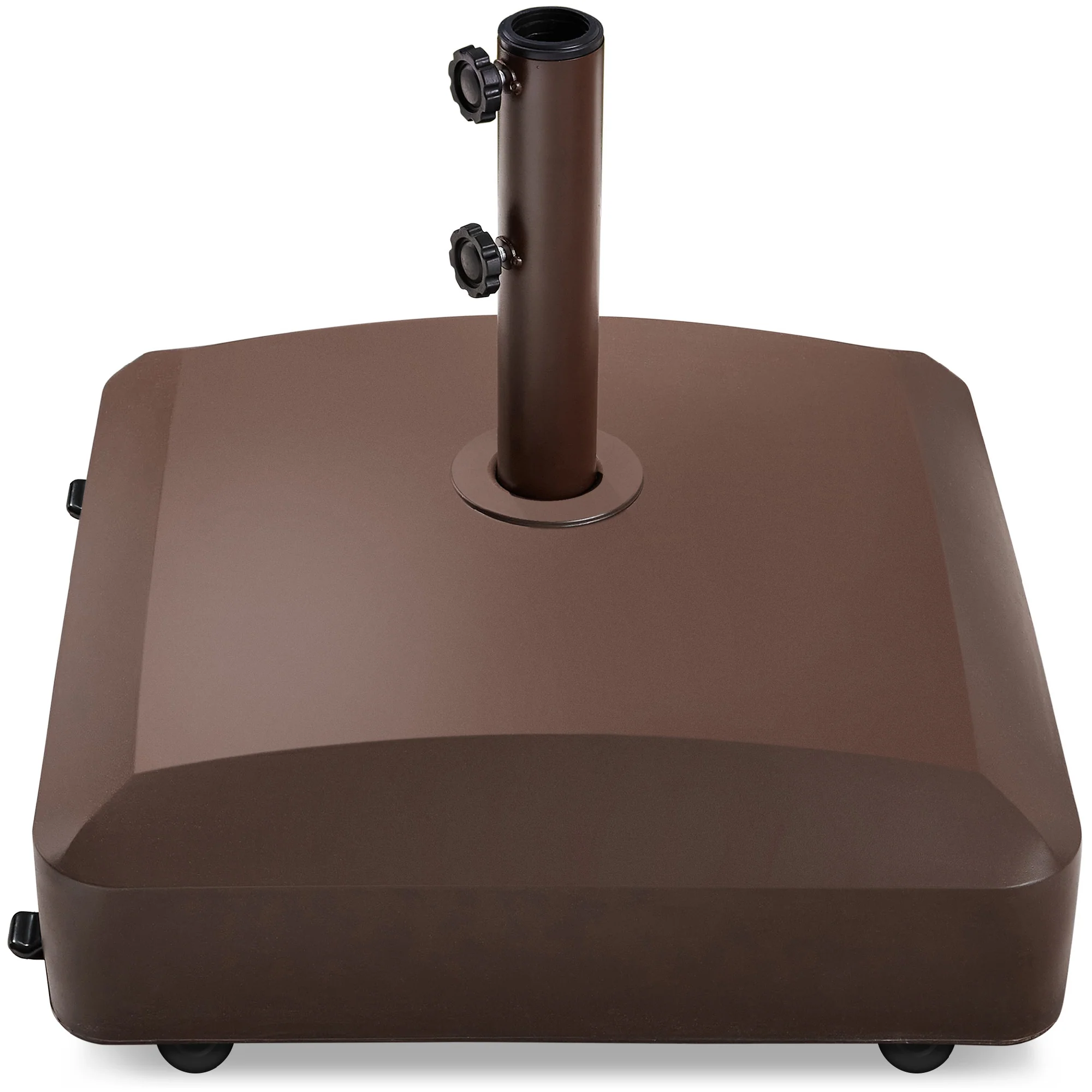 Fillable Mobile Umbrella Base Stand w/ 4 Wheels, 2 Locks, 123lb Capacity - Image 22