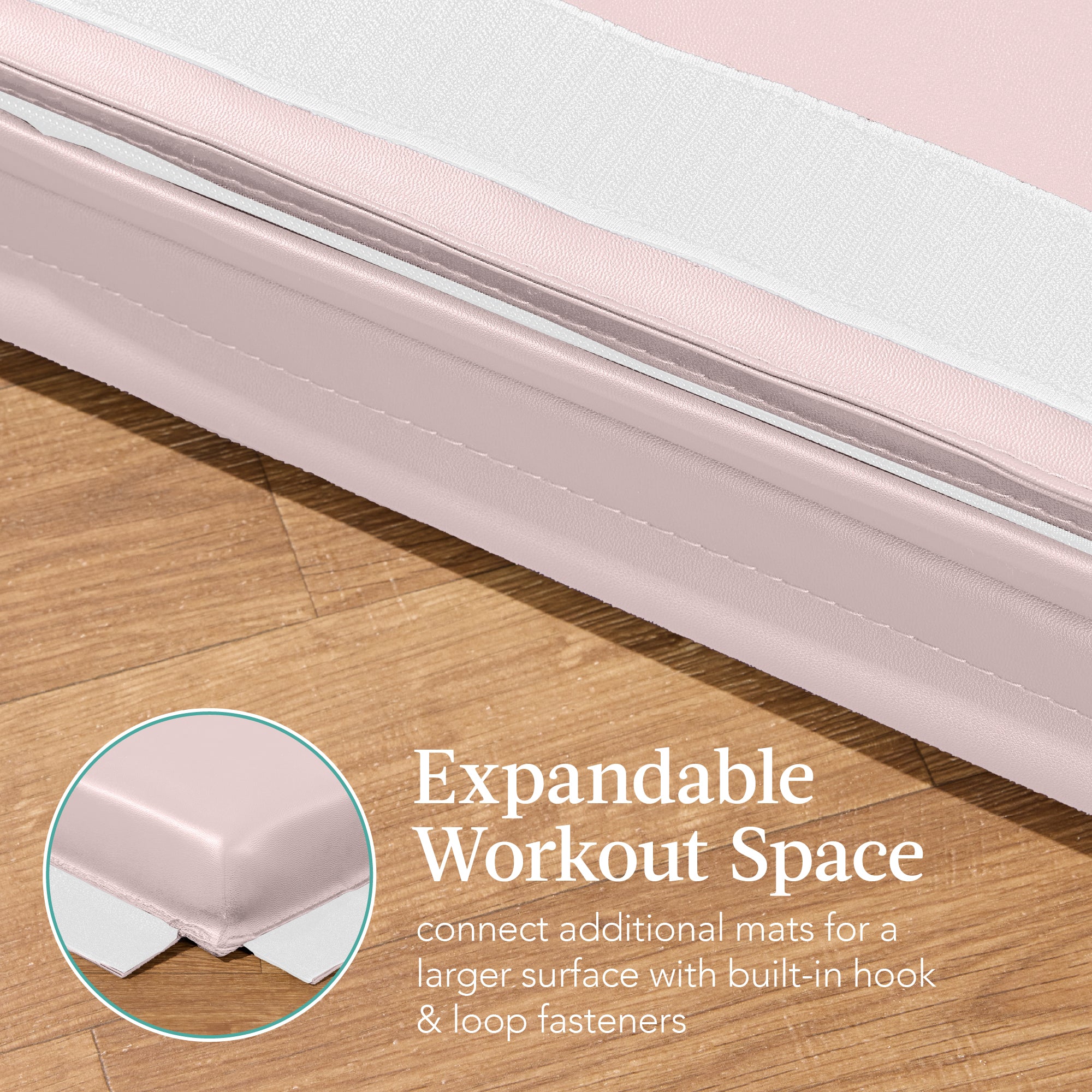 Folding Exercise Fitness Floor Mat w/ Handles & Balance Beam - Image 7