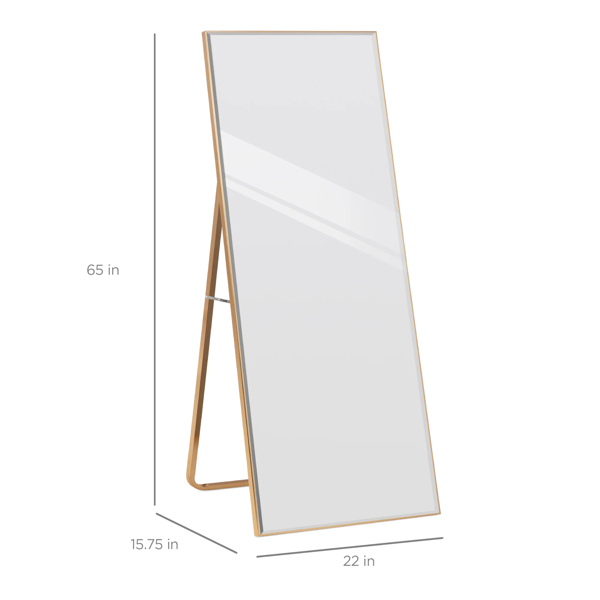 Large Full Length Mirror, Wall Hanging & Leaning Floor Mirror - 65x22in - Image 14