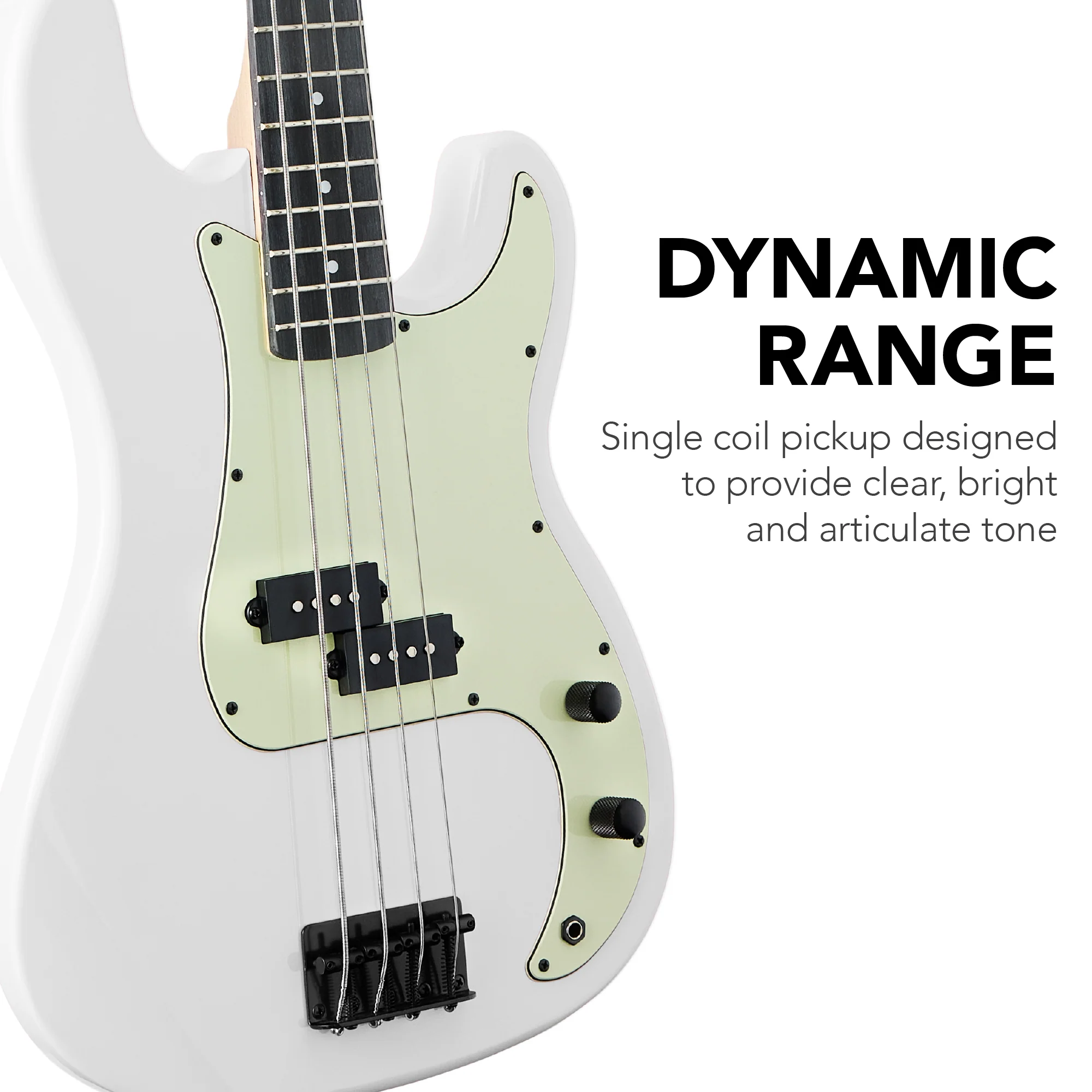Full Size Beginner 4-String Electric Guitar Bass Guitar w/ Padded Case - Image 35
