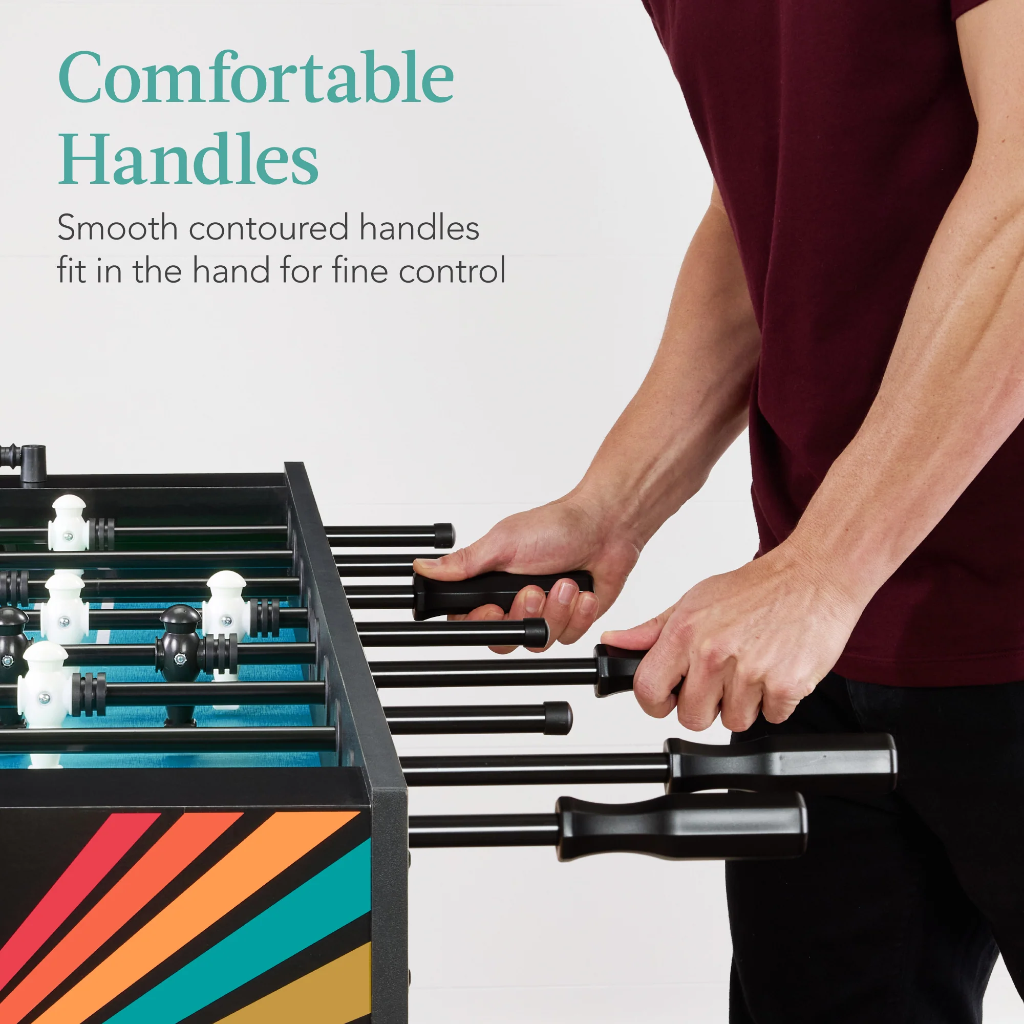 Large Full-Size Foosball Table w/ 2 Balls, 2 Cup Holders - 54in - Image 16