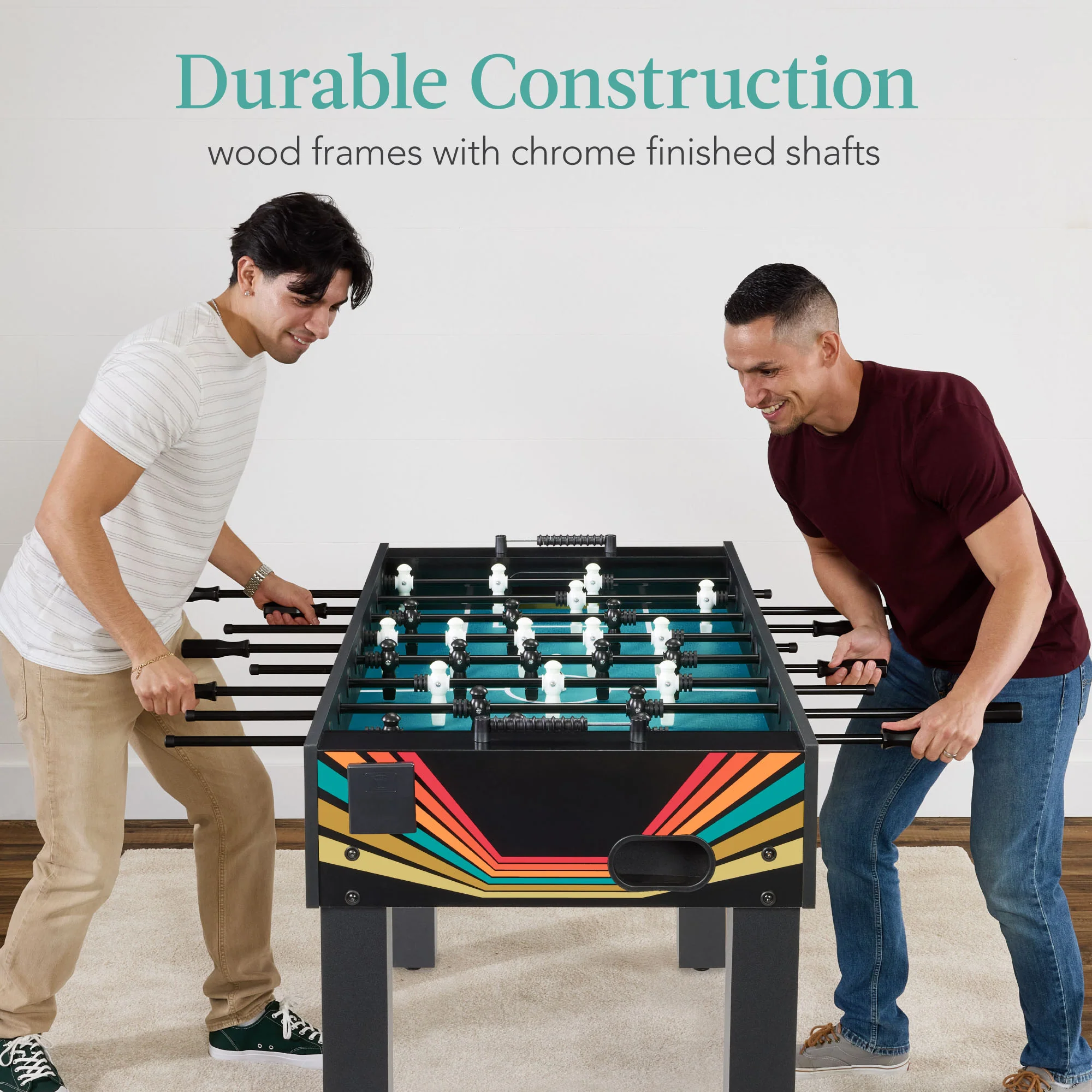 Large Full-Size Foosball Table w/ 2 Balls, 2 Cup Holders - 54in - Image 17