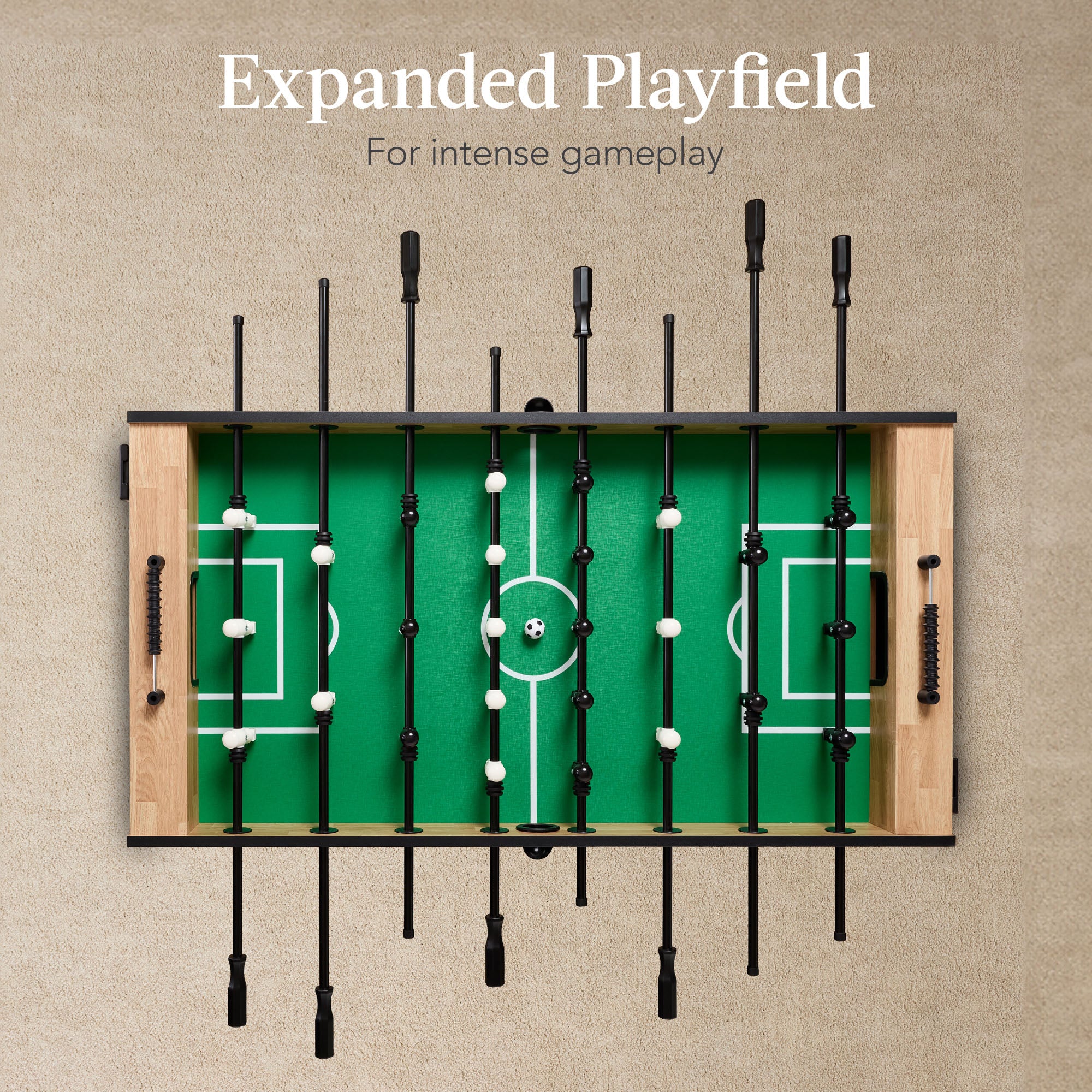 Large Full-Size Foosball Table w/ 2 Balls, 2 Cup Holders - 54in - Image 23