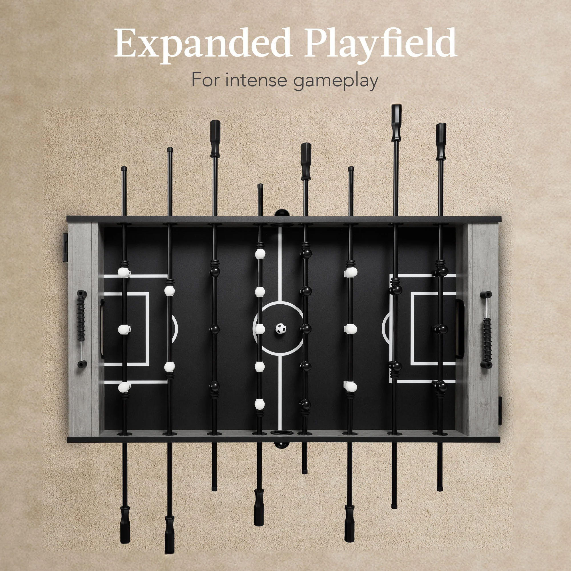 Large Full-Size Foosball Table w/ 2 Balls, 2 Cup Holders - 54in - Image 32